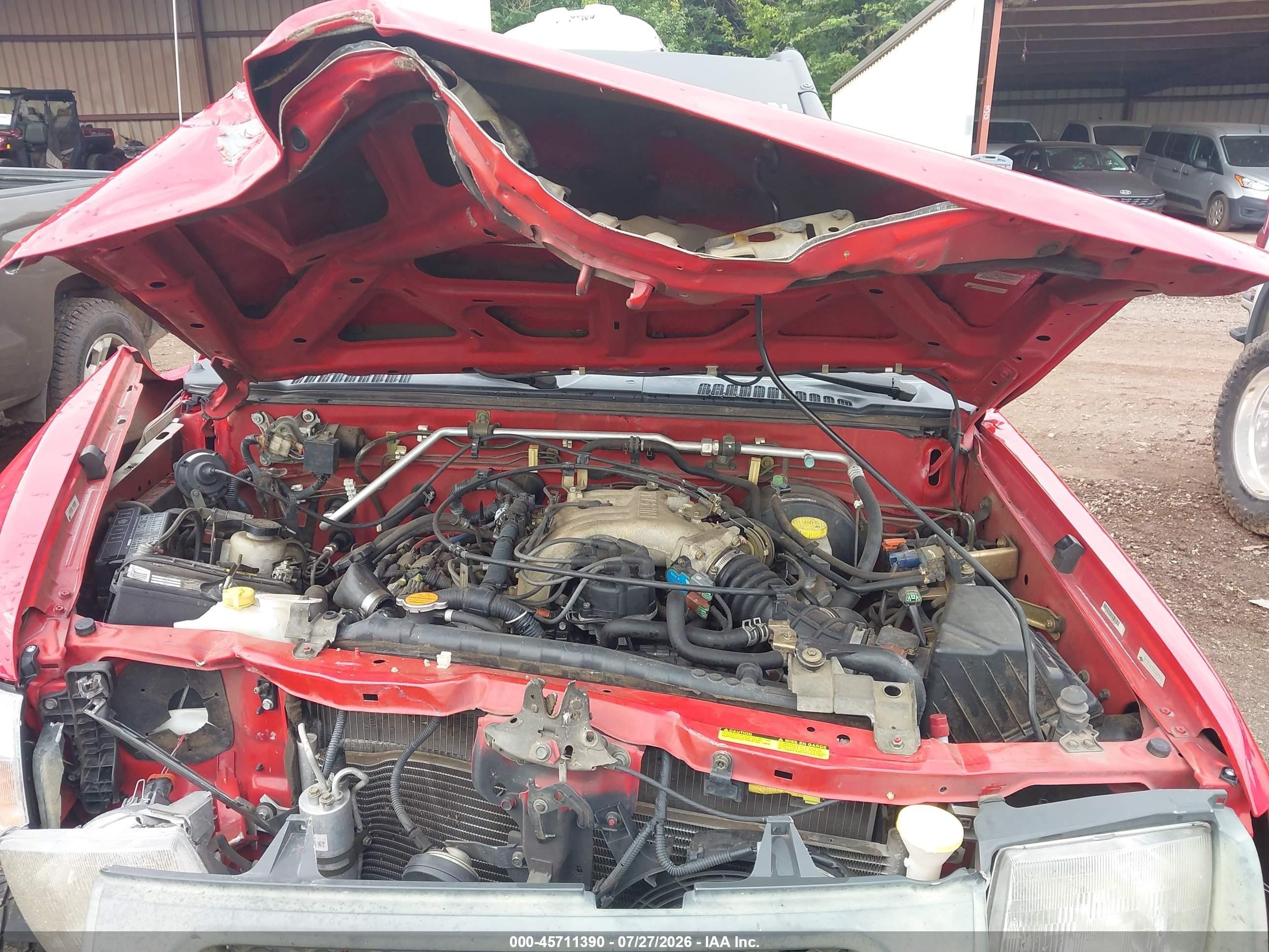 2000 Nissan Xterra Se/xe Red vin: 5N1ED28Y7YC547952