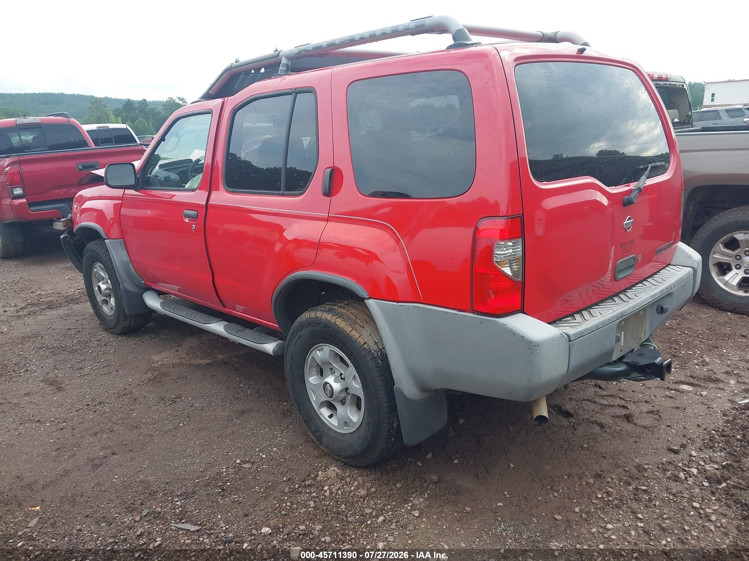 2000 Nissan Xterra Se/xe Red vin: 5N1ED28Y7YC547952