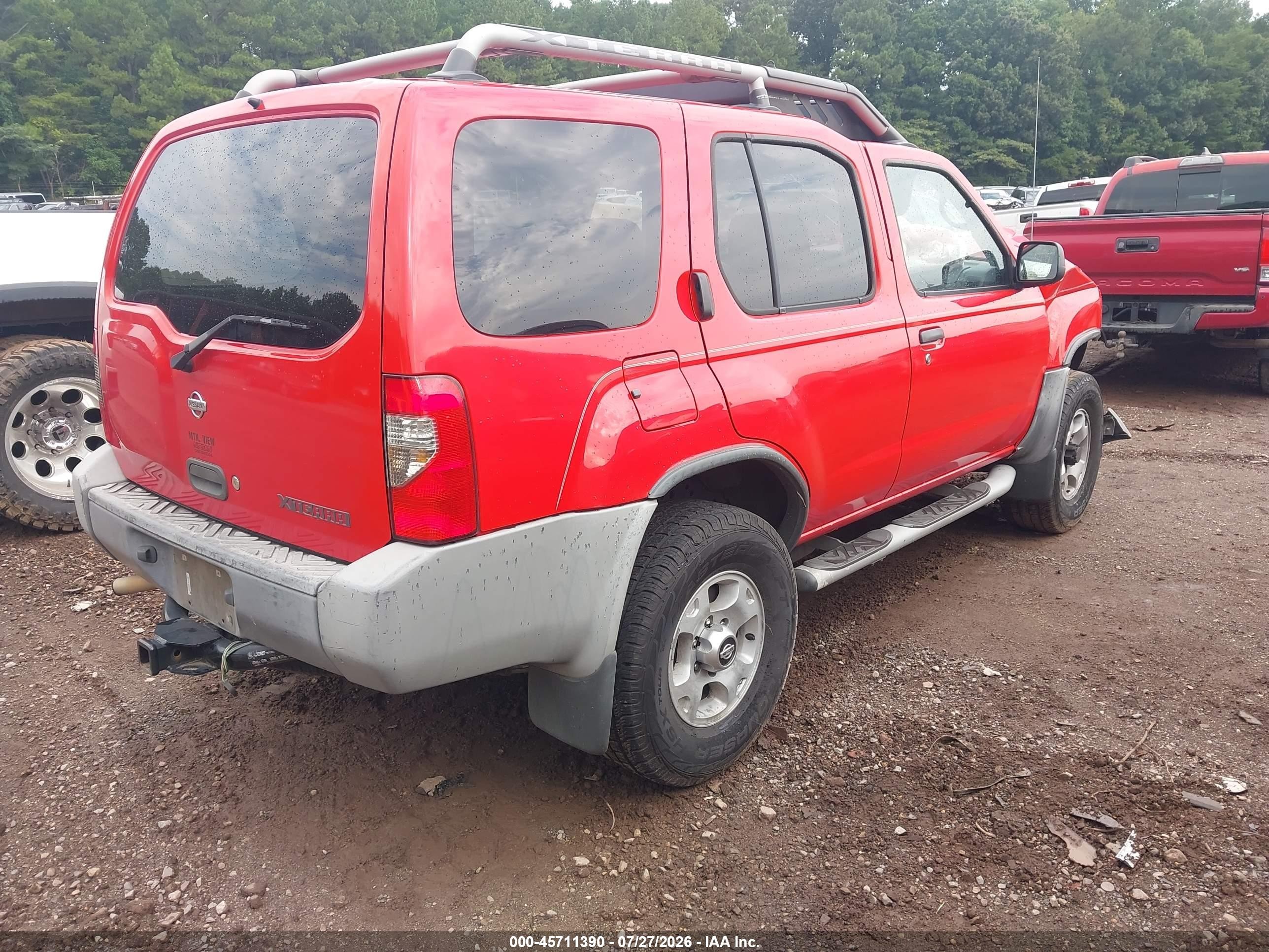 2000 Nissan Xterra Se/xe Red vin: 5N1ED28Y7YC547952