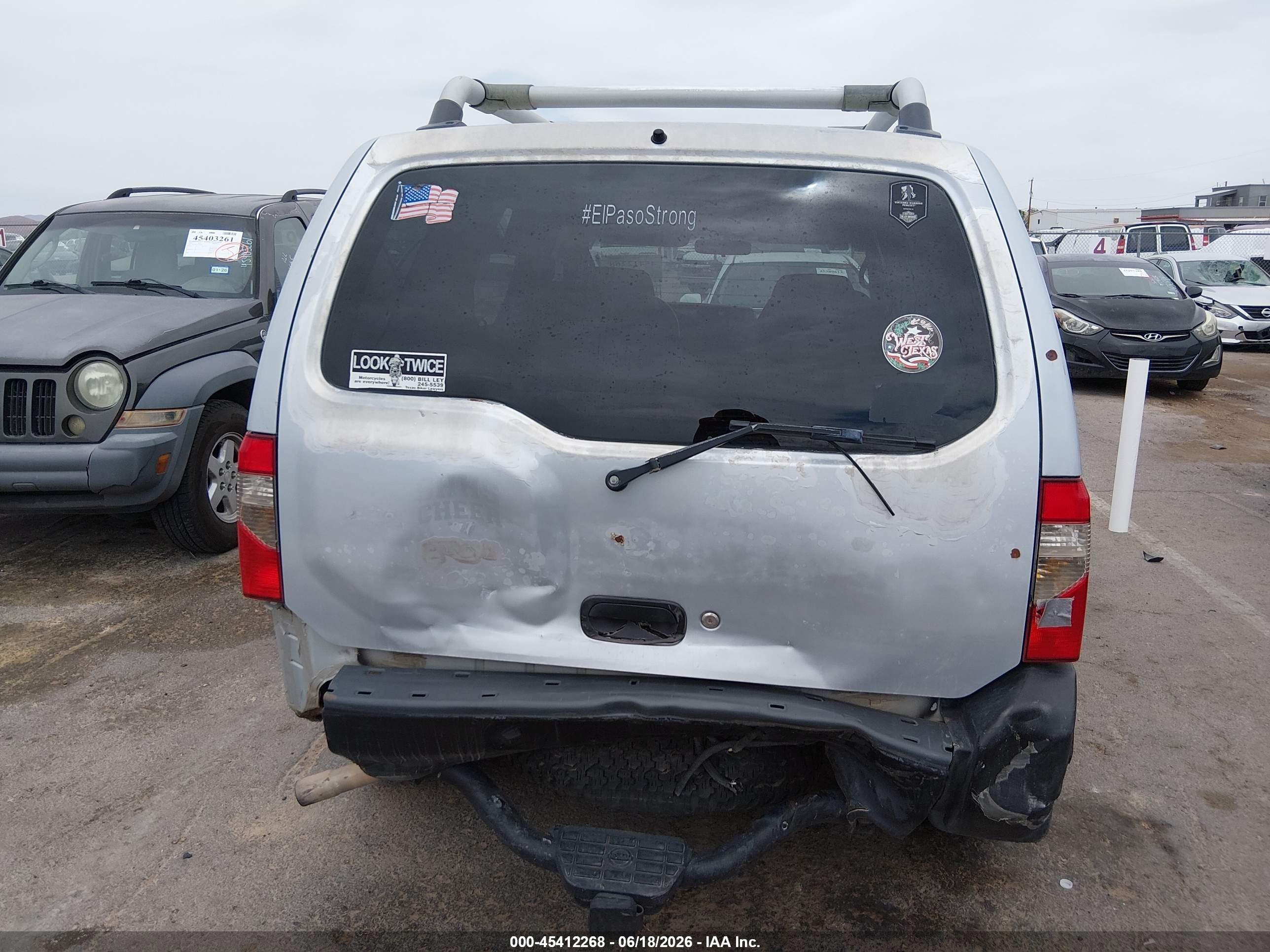2000 Nissan Xterra Se/xe Silver vin: 5N1ED28Y7YC580370