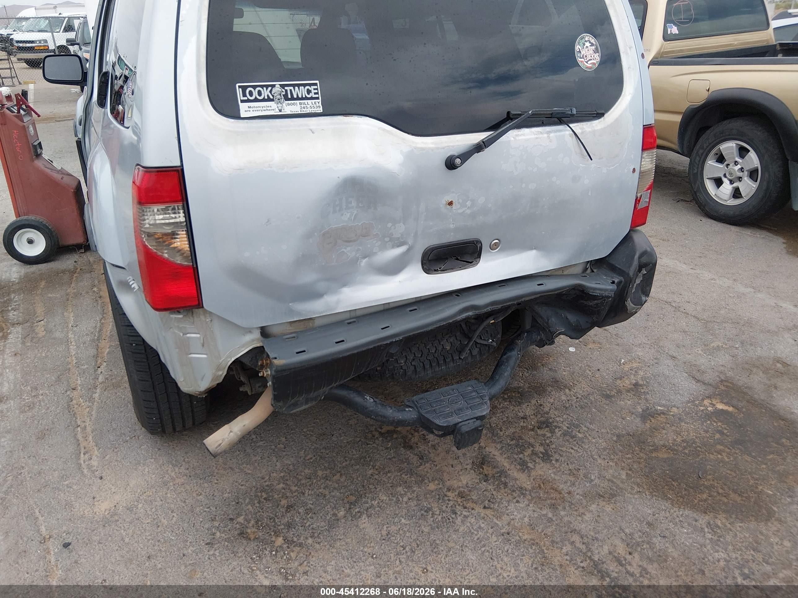 2000 Nissan Xterra Se/xe Silver vin: 5N1ED28Y7YC580370