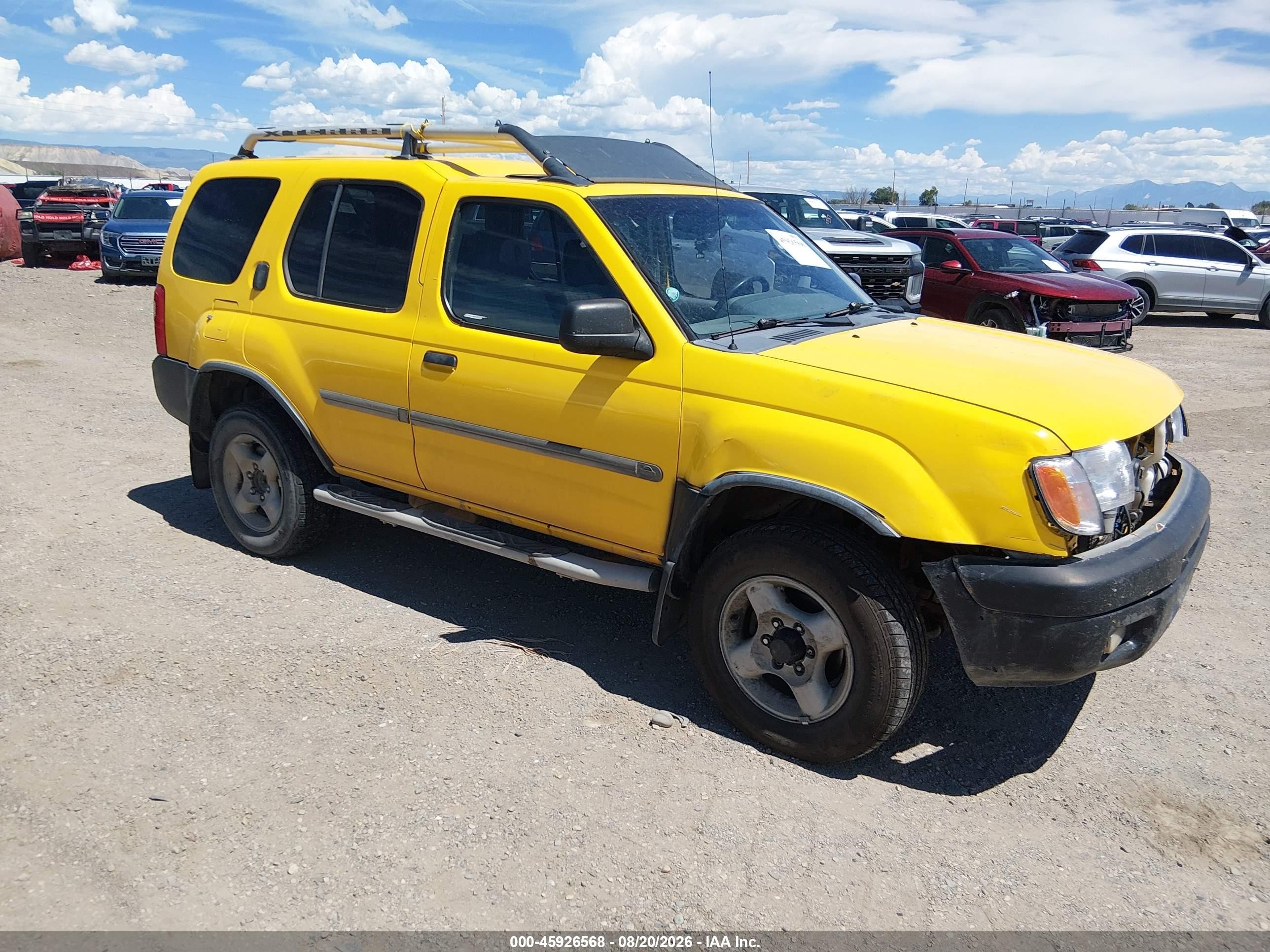 2001 Nissan Xterra Se Yellow vin: 5N1ED28Y81C577614