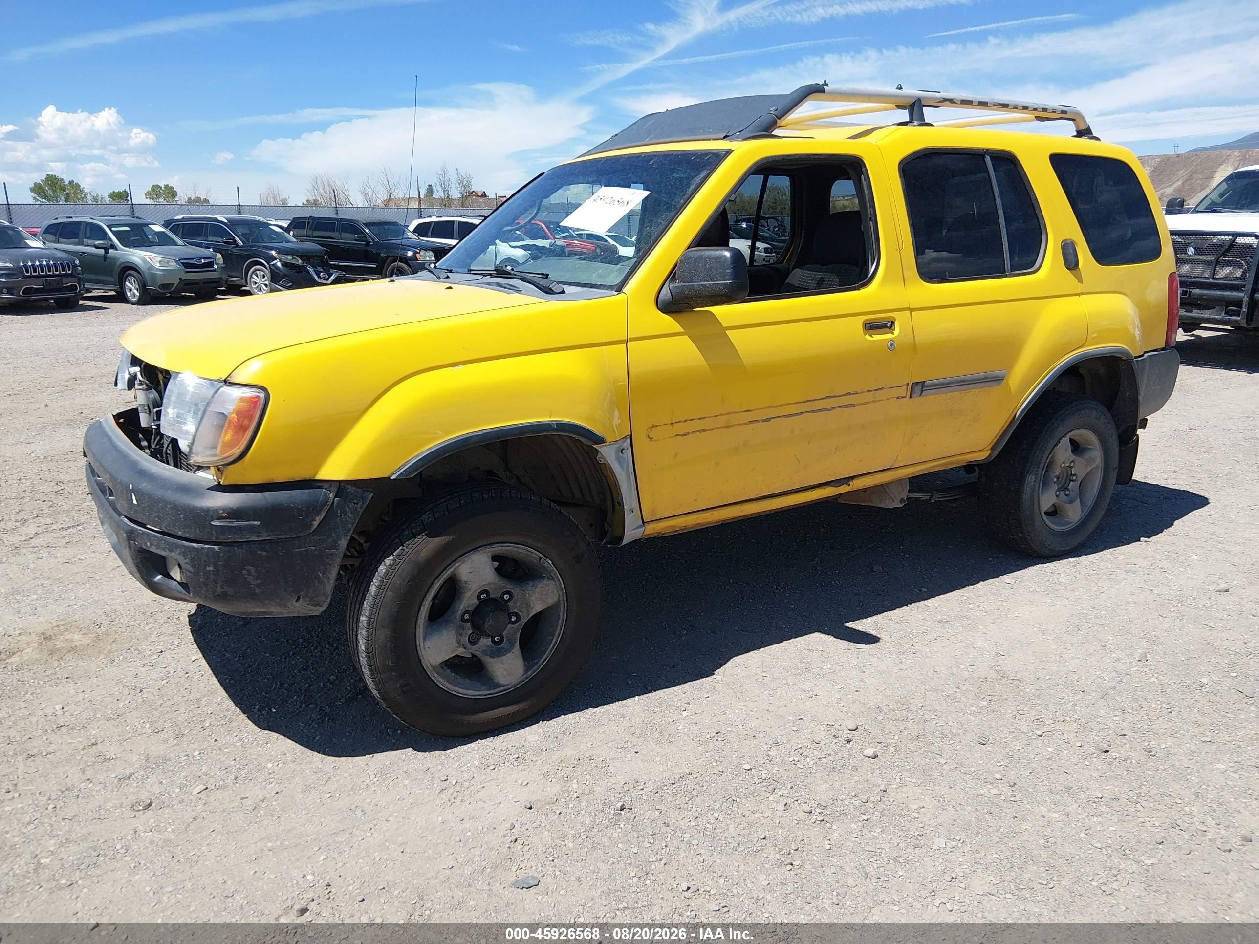 2001 Nissan Xterra Se Yellow vin: 5N1ED28Y81C577614