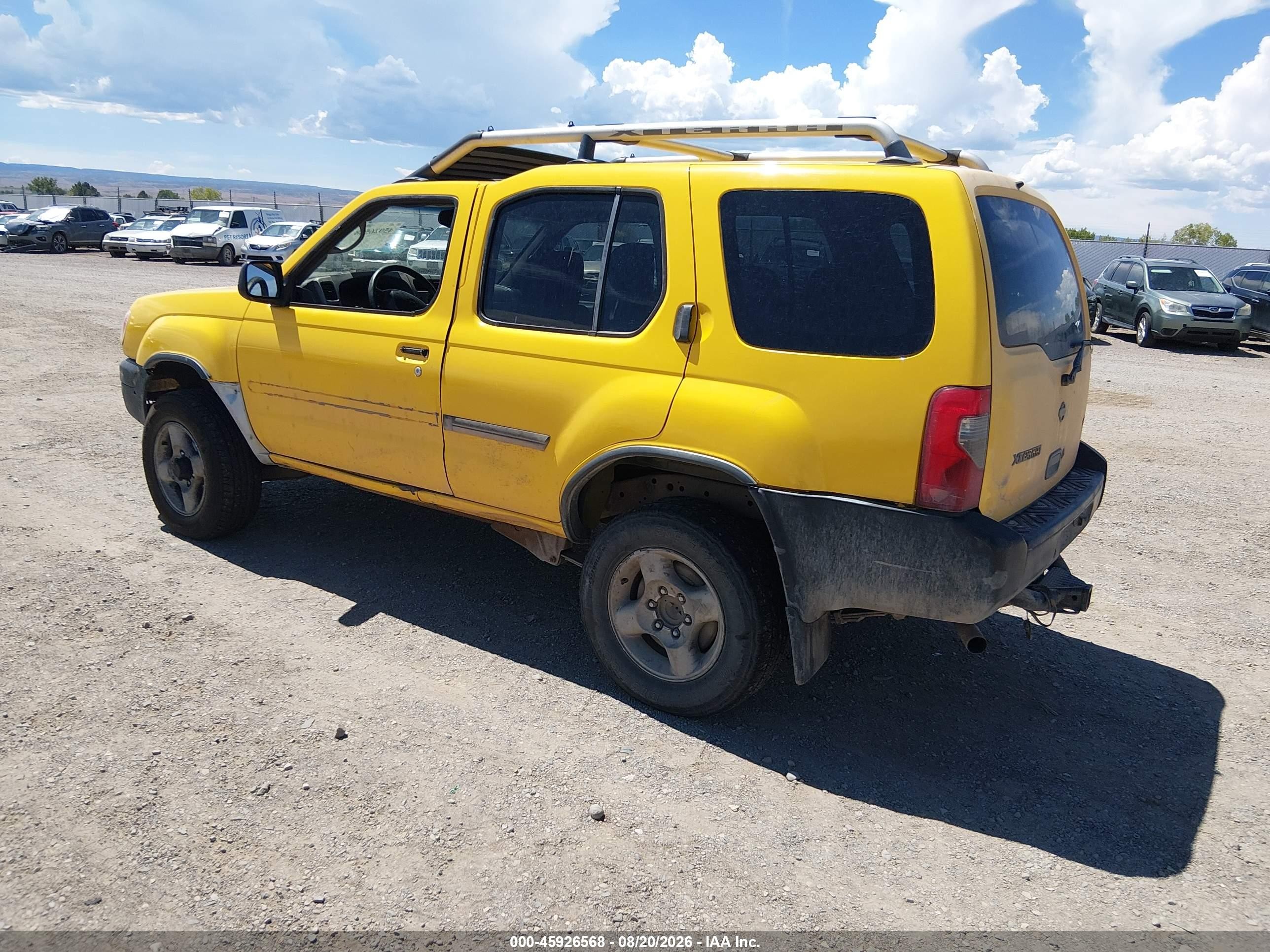 2001 Nissan Xterra Se Yellow vin: 5N1ED28Y81C577614