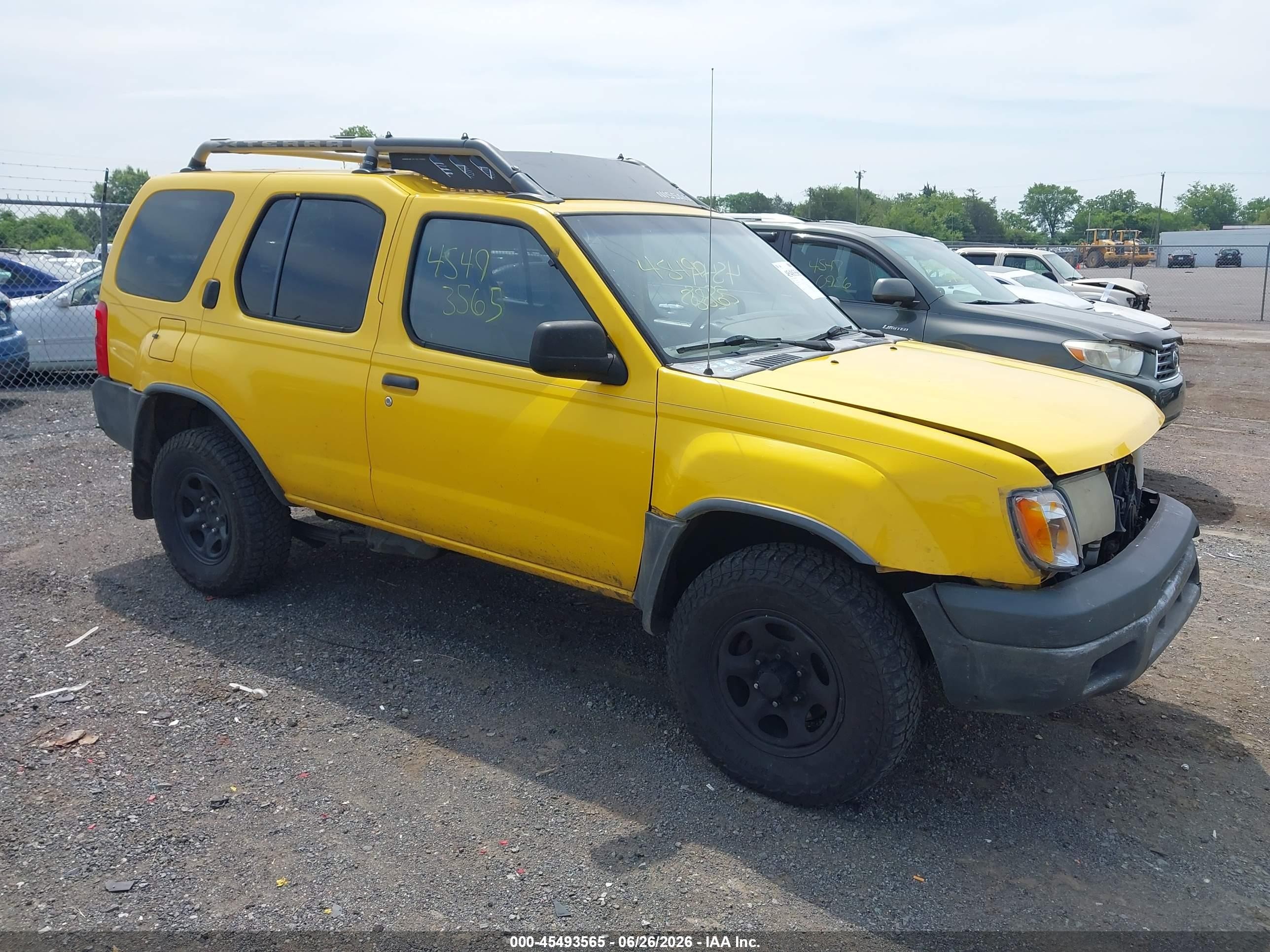 2000 Nissan Xterra Se/xe Yellow vin: 5N1ED28Y8YC534319