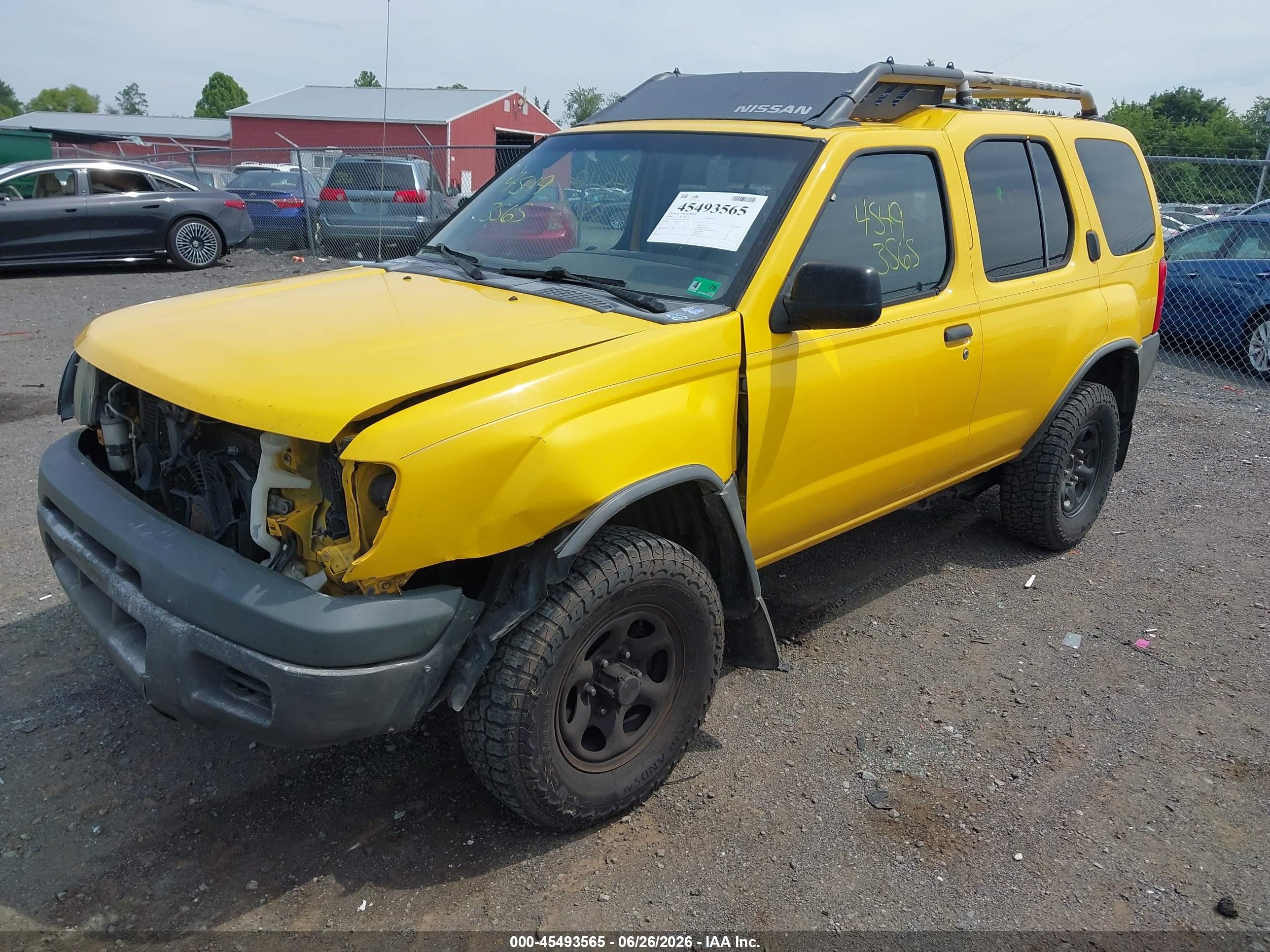 2000 Nissan Xterra Se/xe Yellow vin: 5N1ED28Y8YC534319