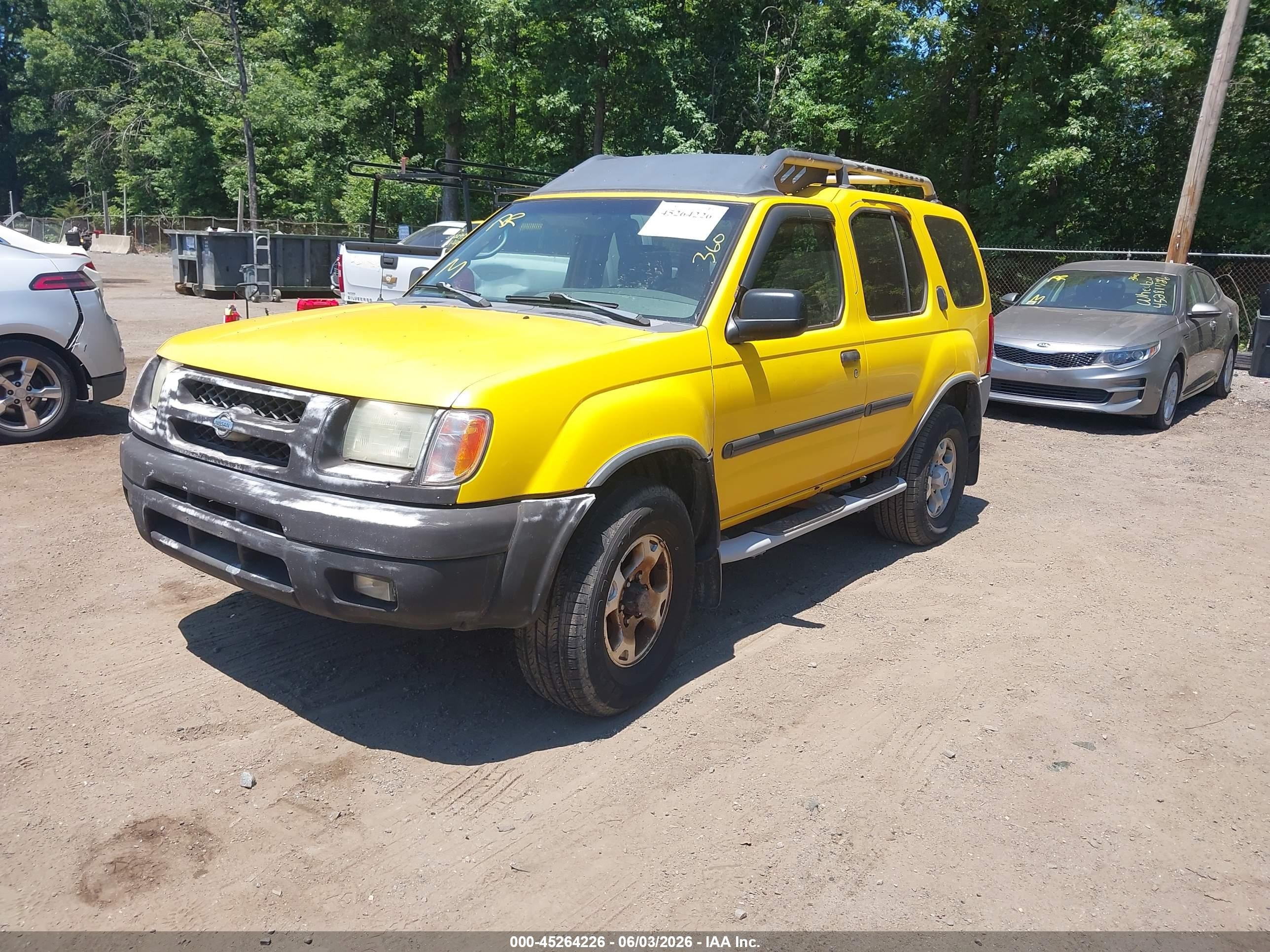 2001 Nissan Xterra Xe Yellow vin: 5N1ED28Y91C573197
