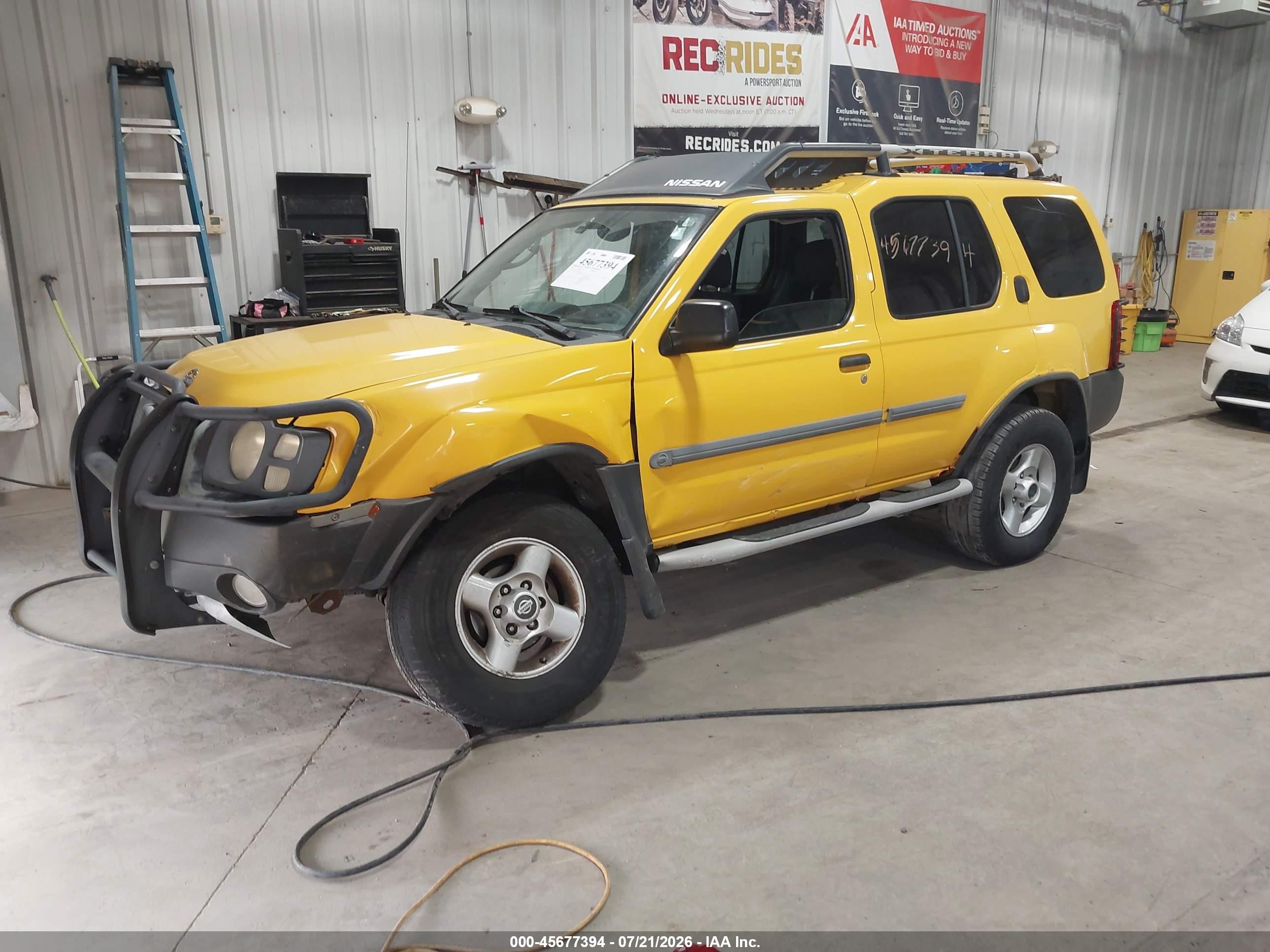 2002 Nissan Xterra Xe Yellow vin: 5N1ED28Y92C545210