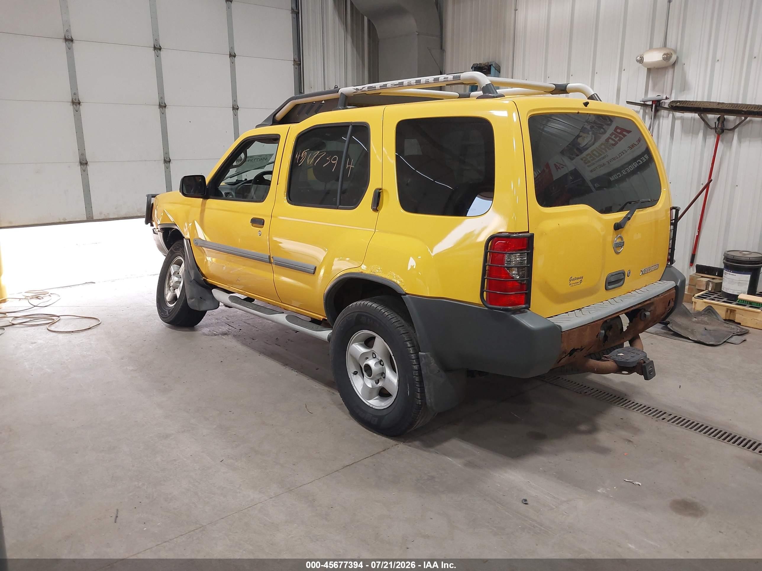 2002 Nissan Xterra Xe Yellow vin: 5N1ED28Y92C545210