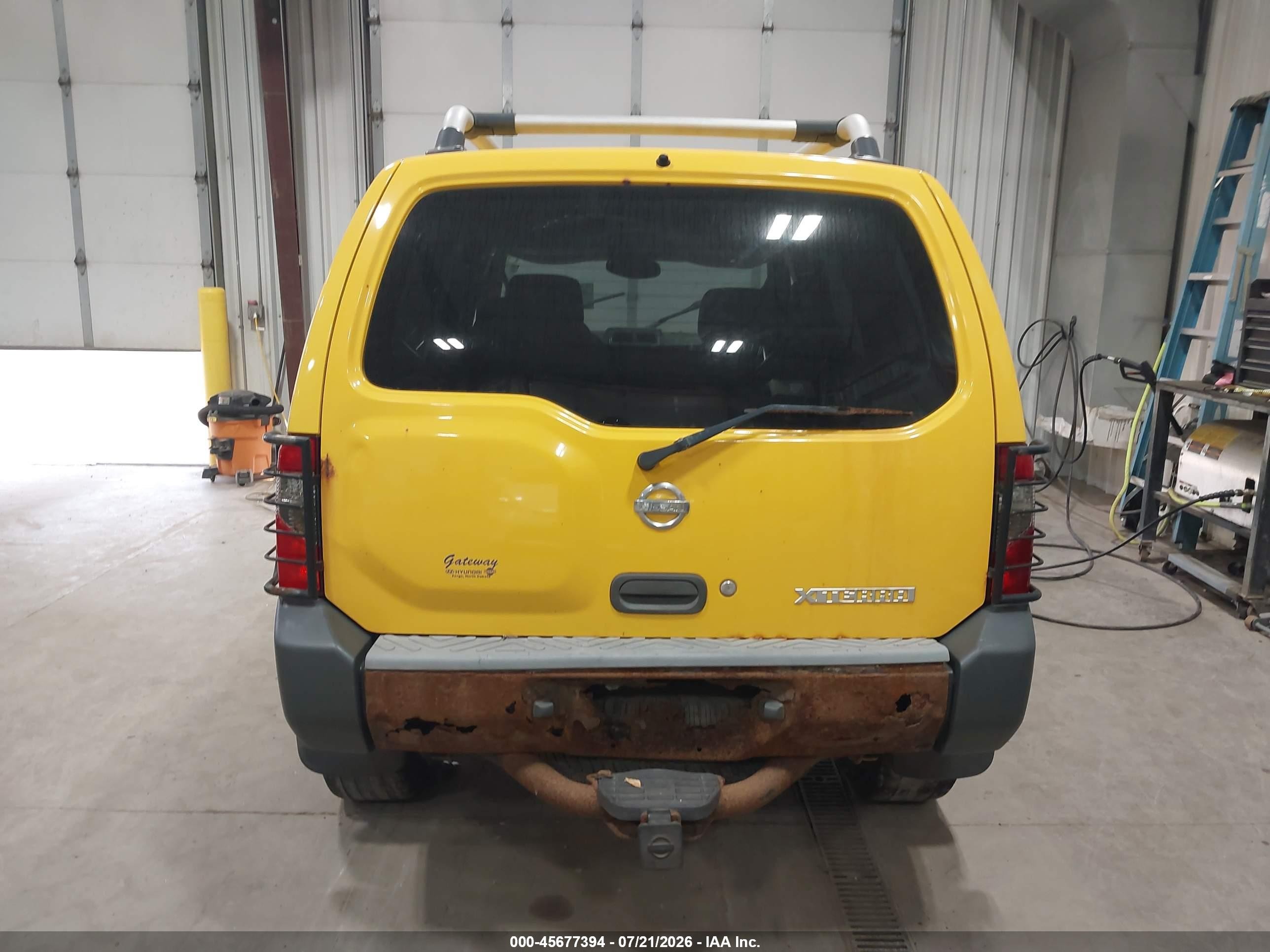 2002 Nissan Xterra Xe Yellow vin: 5N1ED28Y92C545210