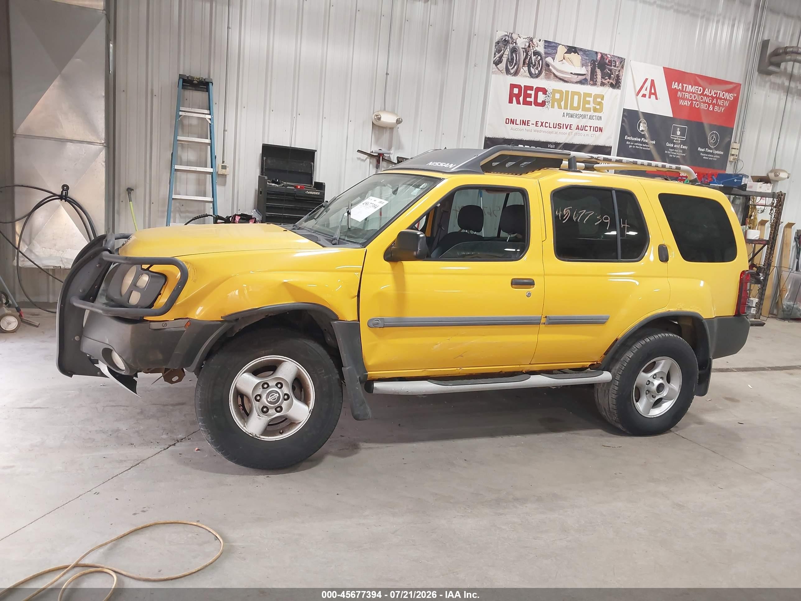 2002 Nissan Xterra Xe Yellow vin: 5N1ED28Y92C545210