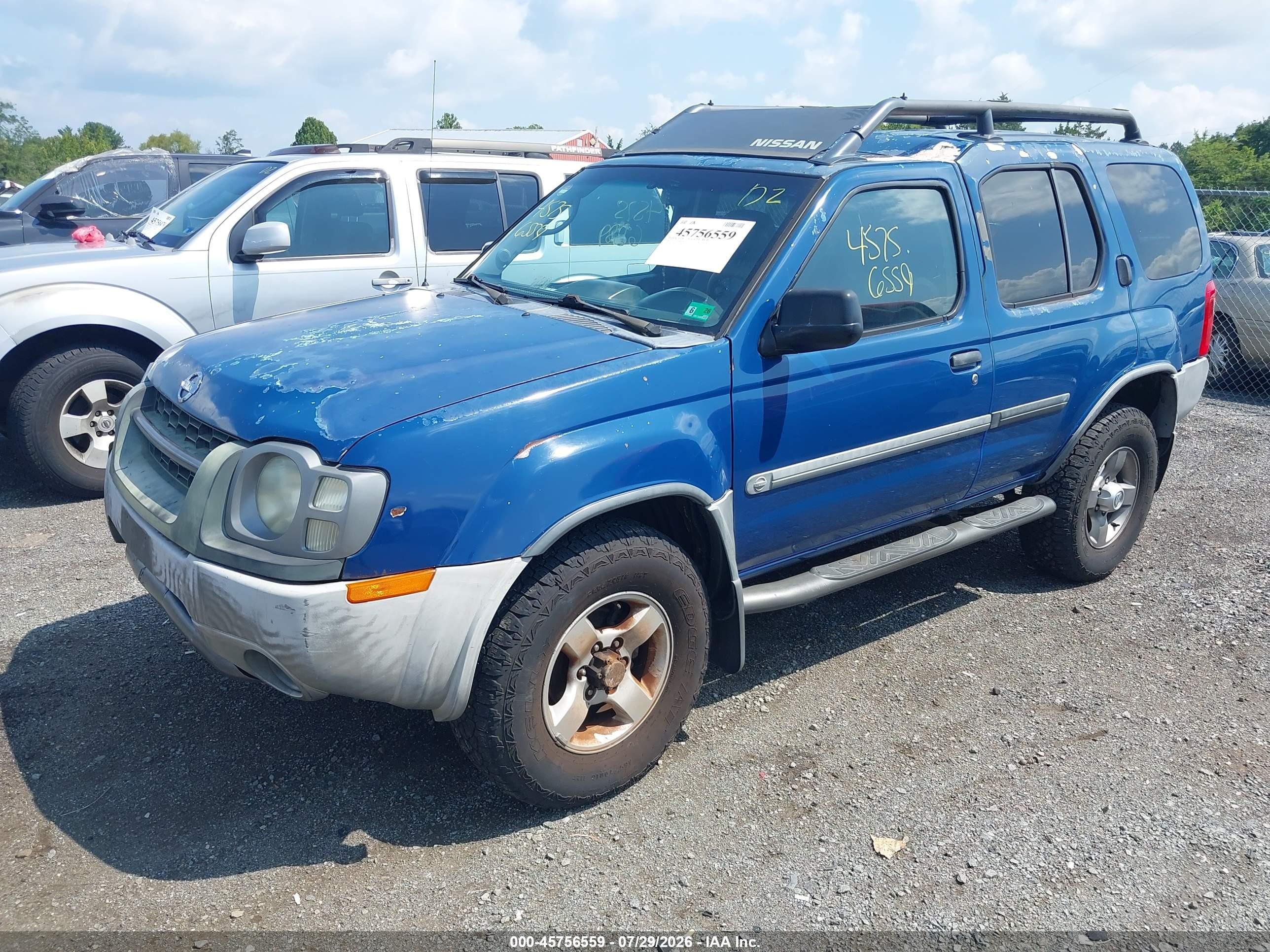 2002 Nissan Xterra Se Blue vin: 5N1ED28Y92C559804