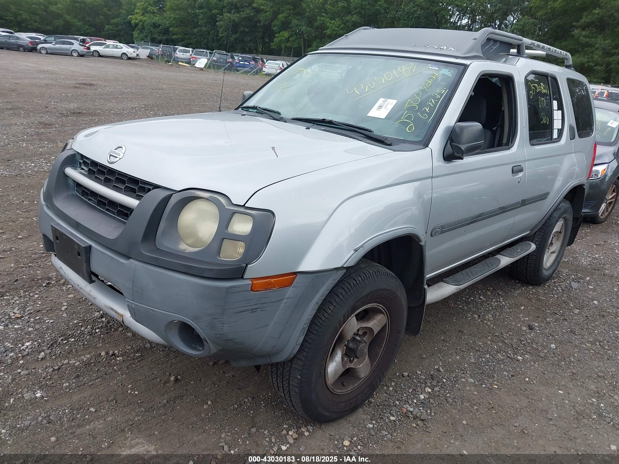 2003 Nissan Xterra Xe Gray vin: 5N1ED28Y93C677725