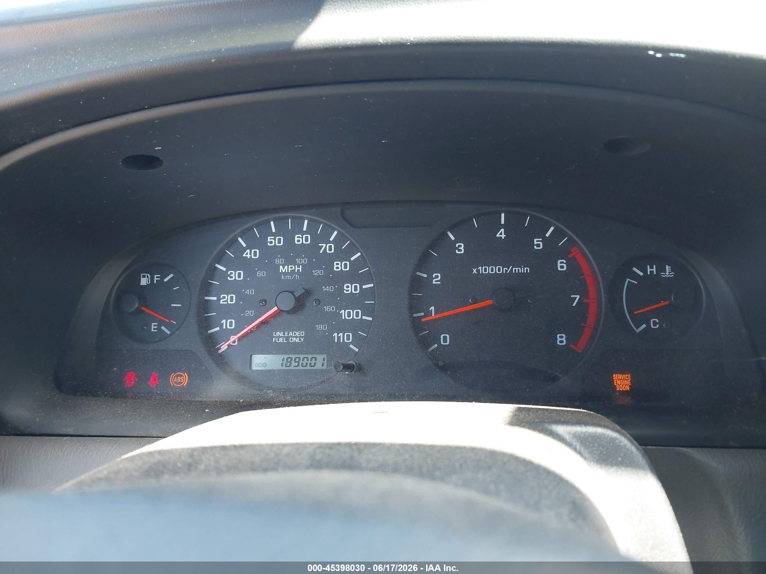 2000 Nissan Xterra Se/xe Green vin: 5N1ED28YXYC558685