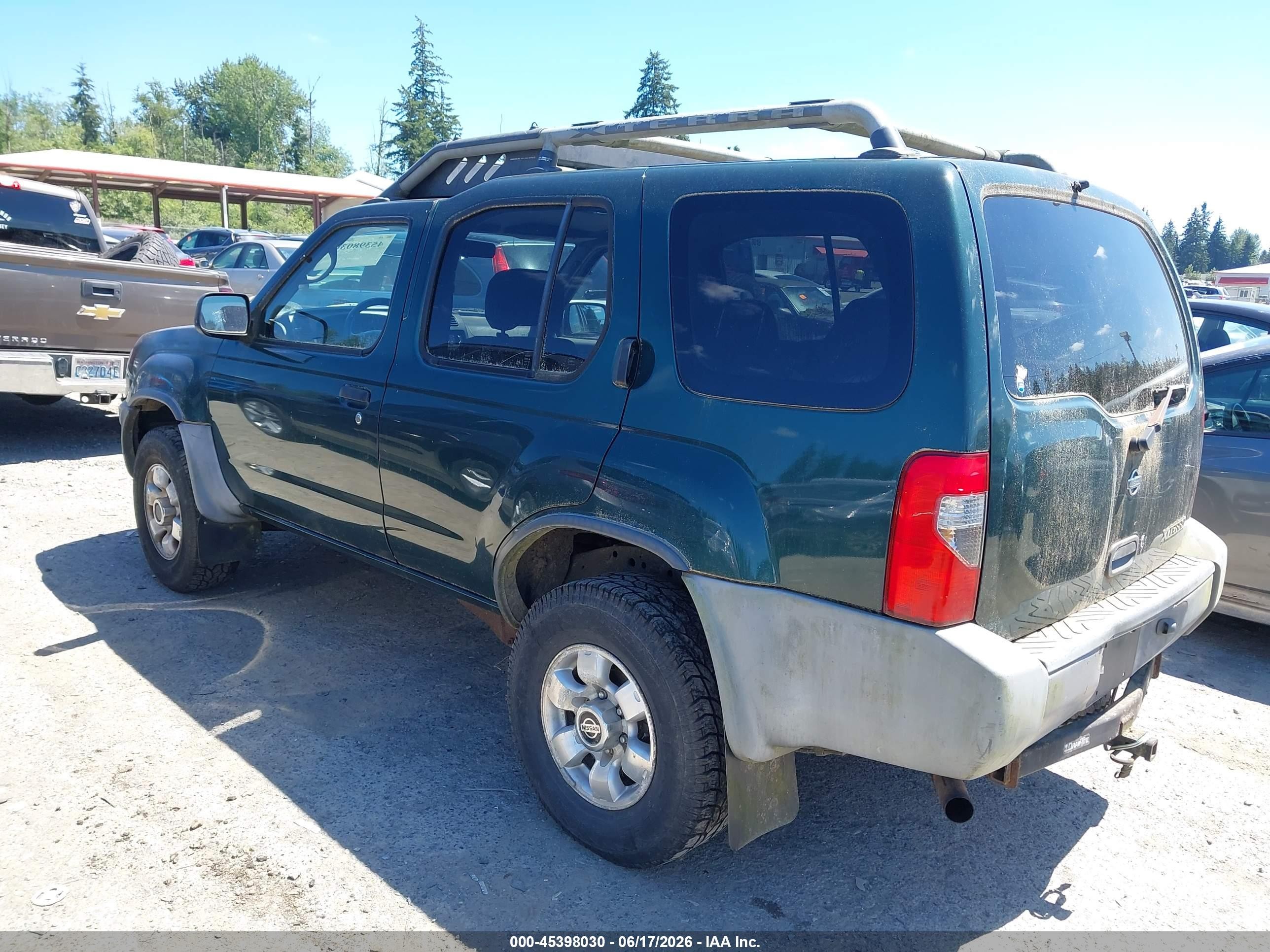 2000 Nissan Xterra Se/xe Green vin: 5N1ED28YXYC558685