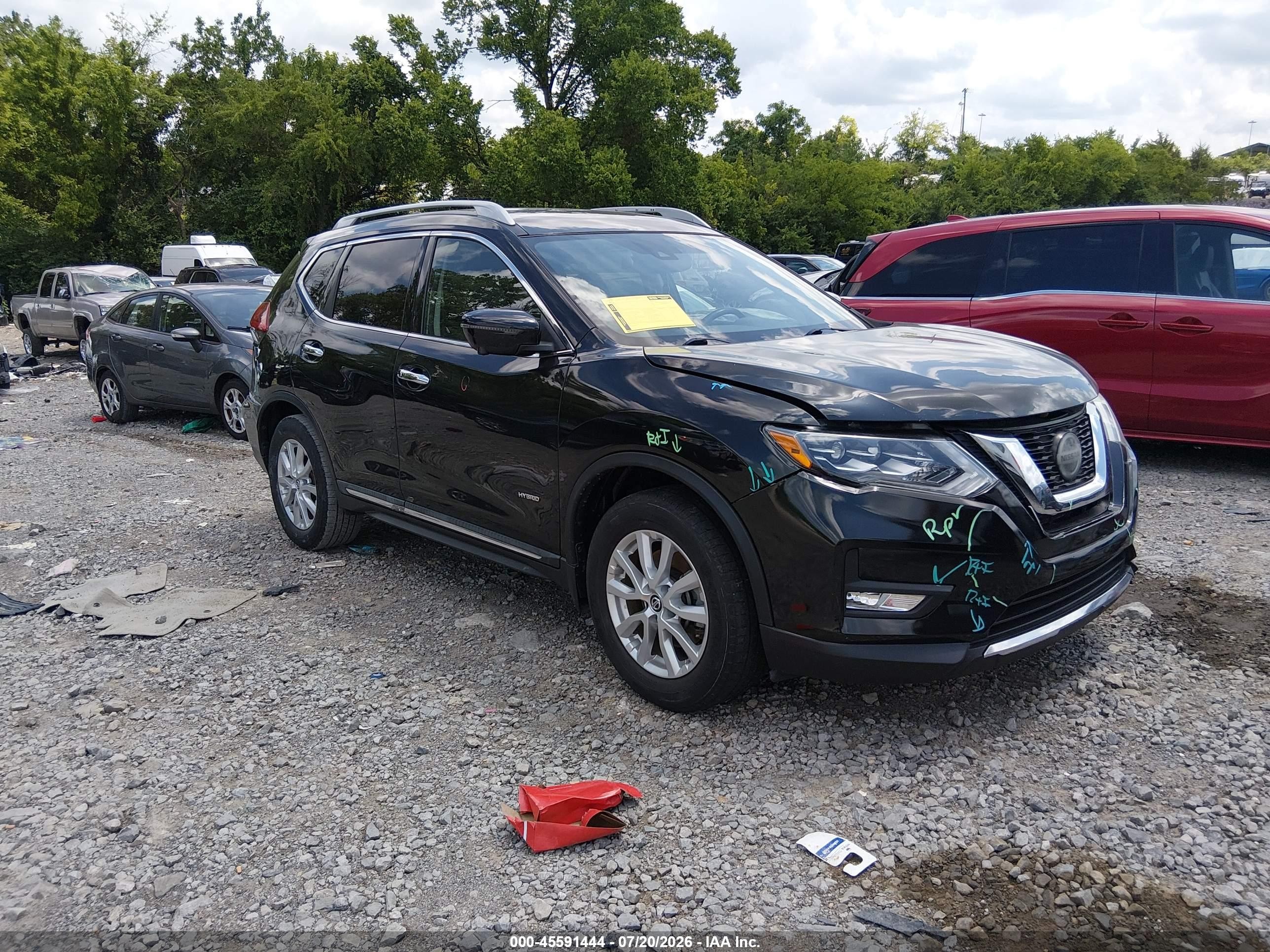2019 Nissan Rogue Hybrid Sl Black vin: 5N1ET2MT0KC729187