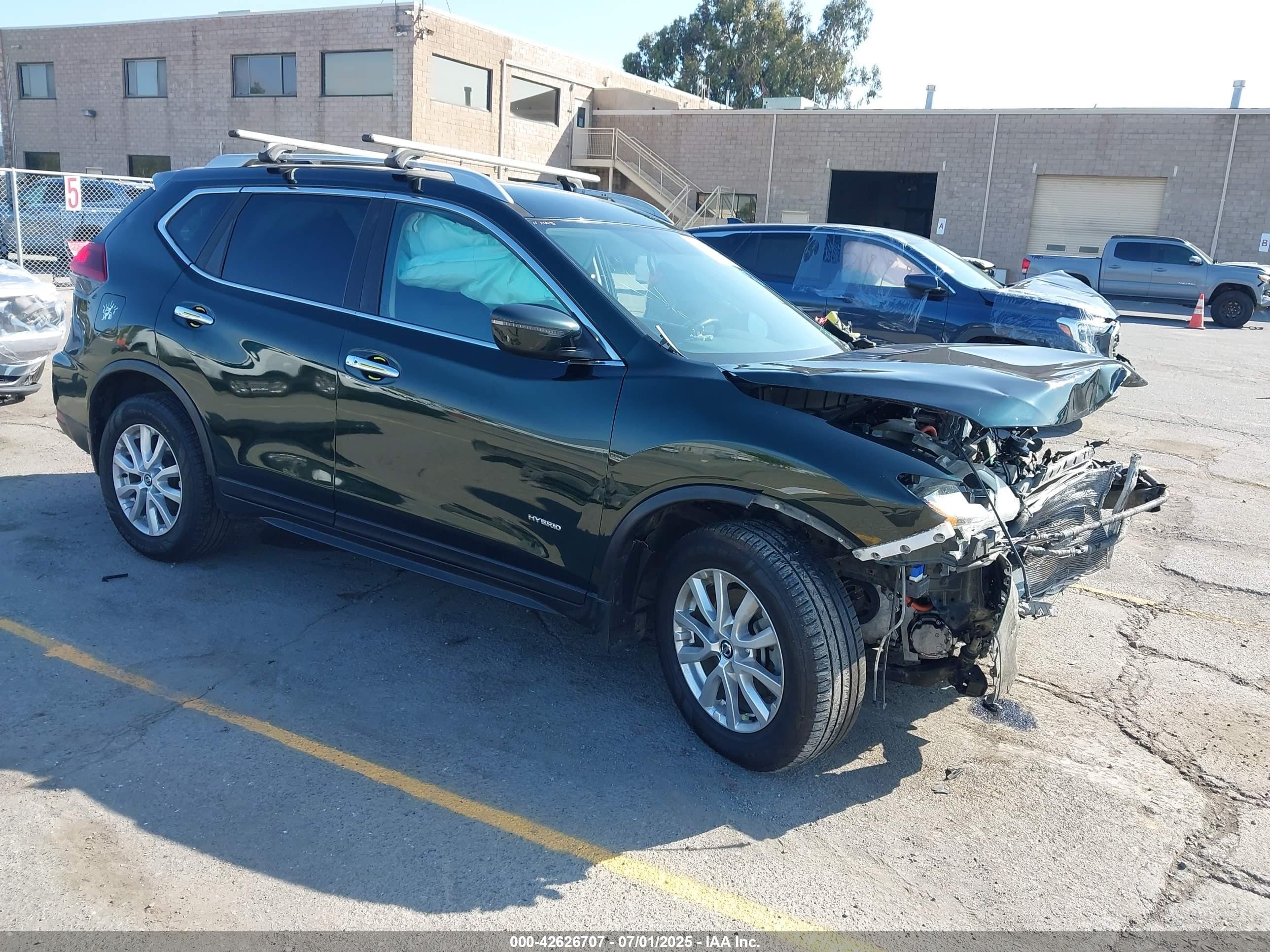 2018 Nissan Rogue Hybrid Sv Green vin: 5N1ET2MT2JC851693