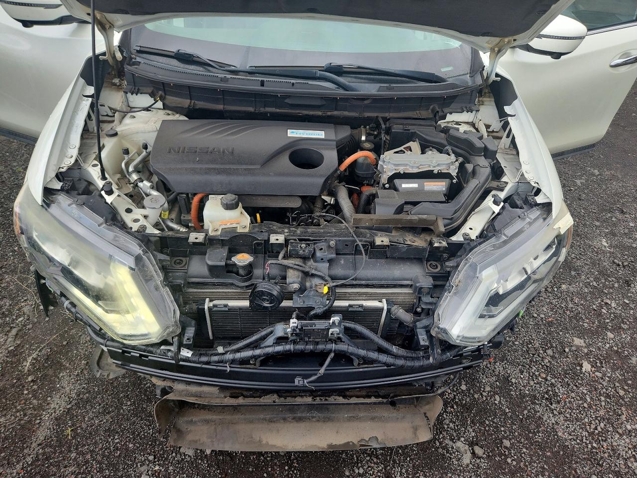 2017 Nissan Rogue Hybrid Sl White vin: 5N1ET2MT3HC768851