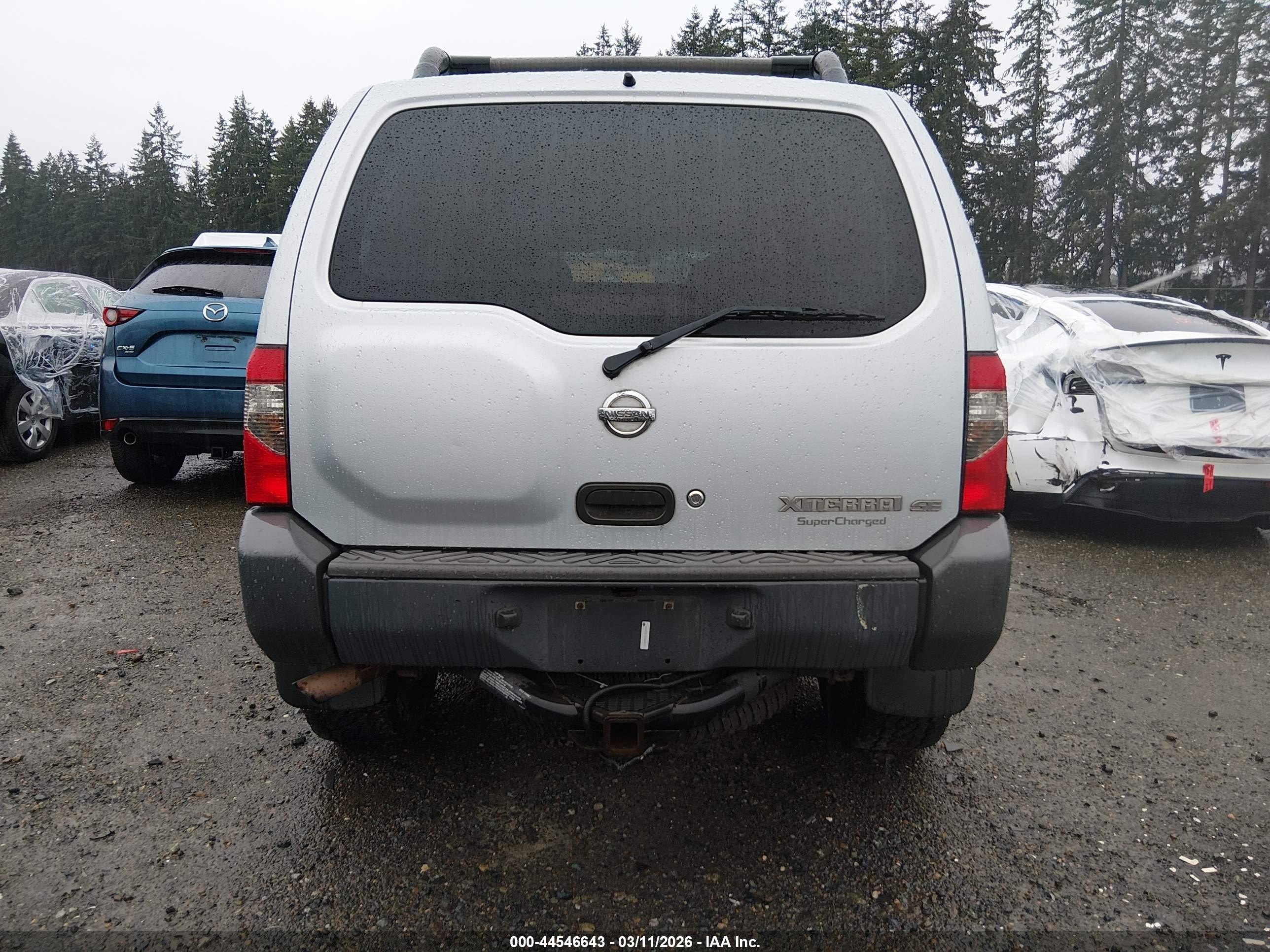 2002 Nissan Xterra Se S/c Silver vin: 5N1MD28Y72C583725