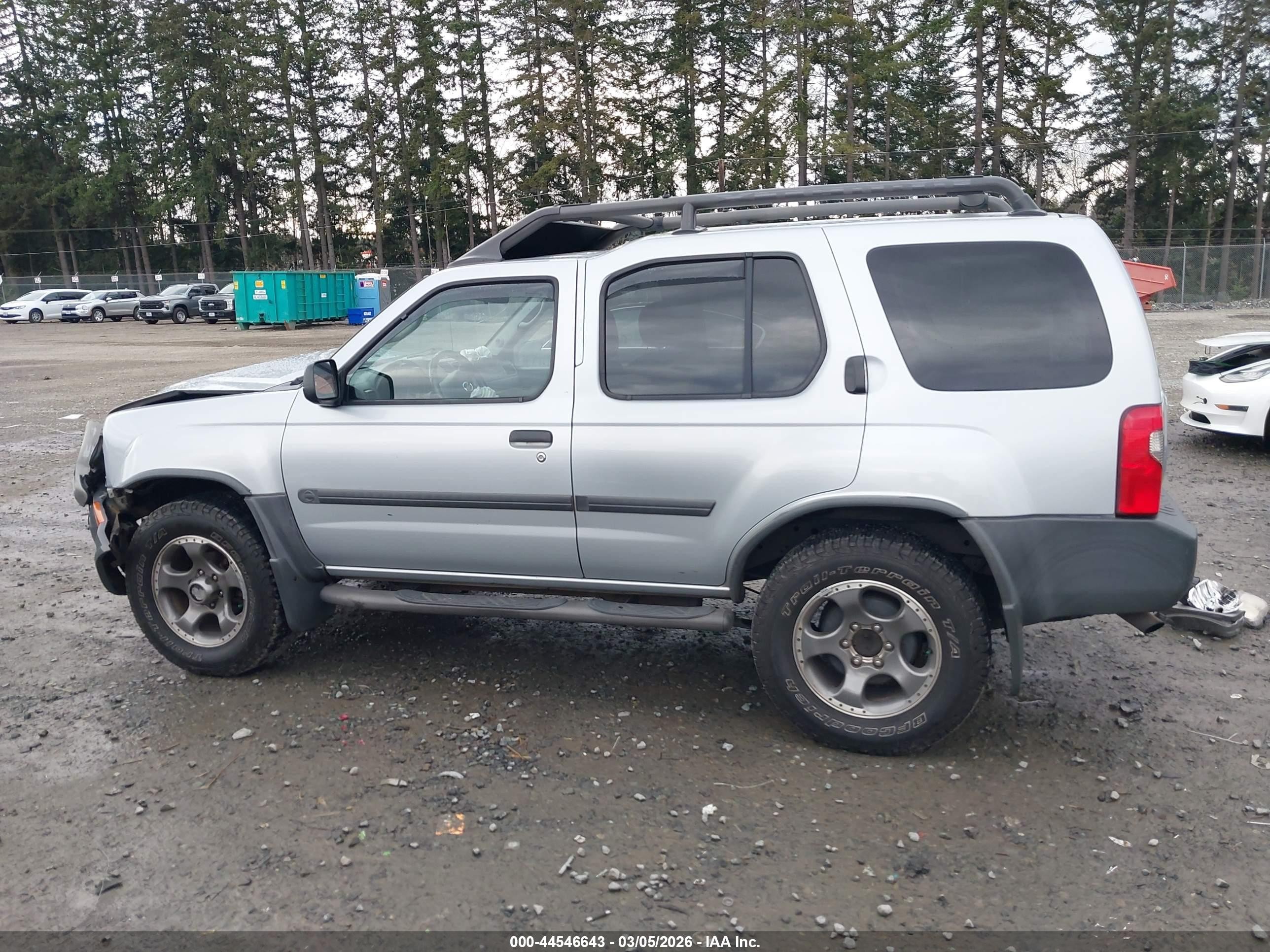 2002 Nissan Xterra Se S/c Silver vin: 5N1MD28Y72C583725