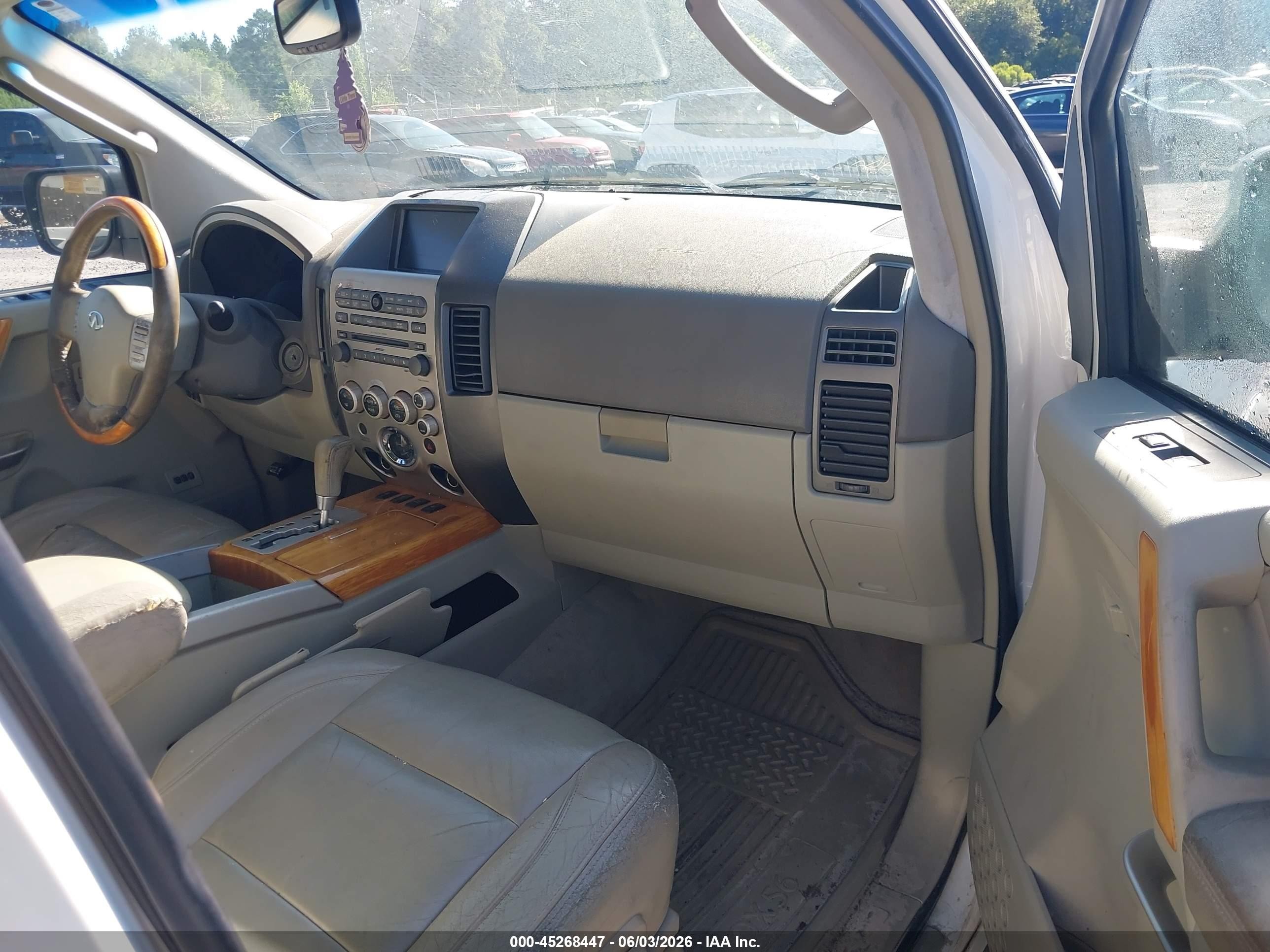 2007 Infiniti Qx56   White vin: 5N3AA08A67N805905
