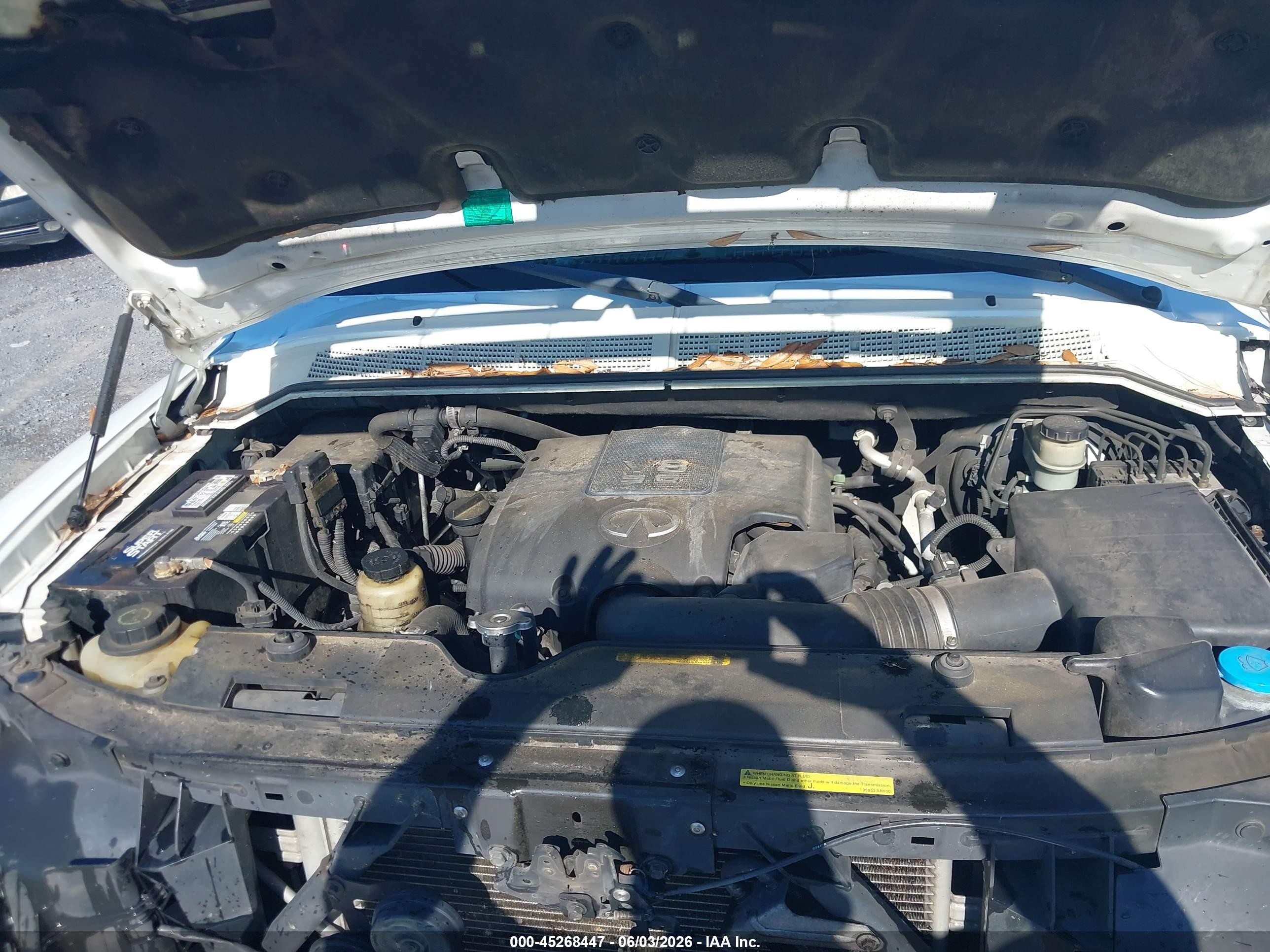 2007 Infiniti Qx56   White vin: 5N3AA08A67N805905
