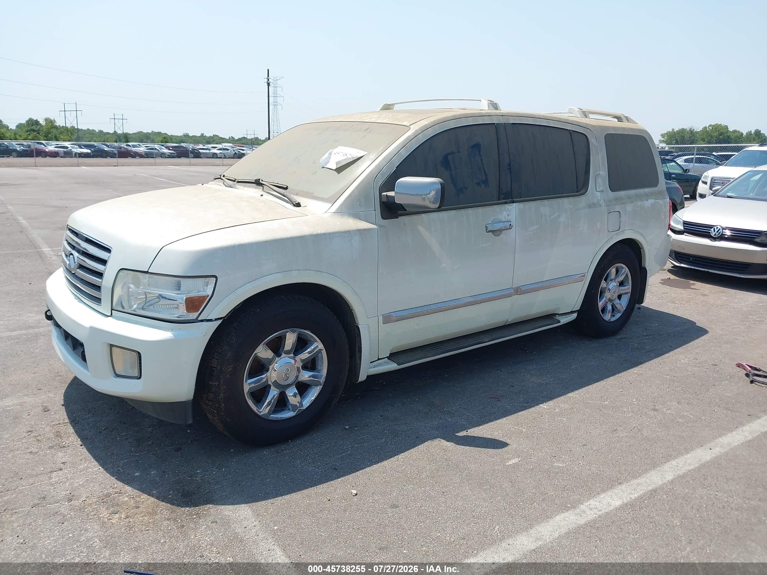 2007 Infiniti Qx56   White vin: 5N3AA08AX7N806636