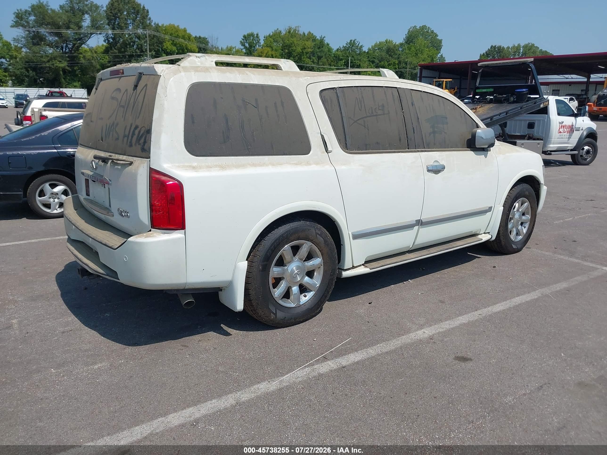 2007 Infiniti Qx56   White vin: 5N3AA08AX7N806636