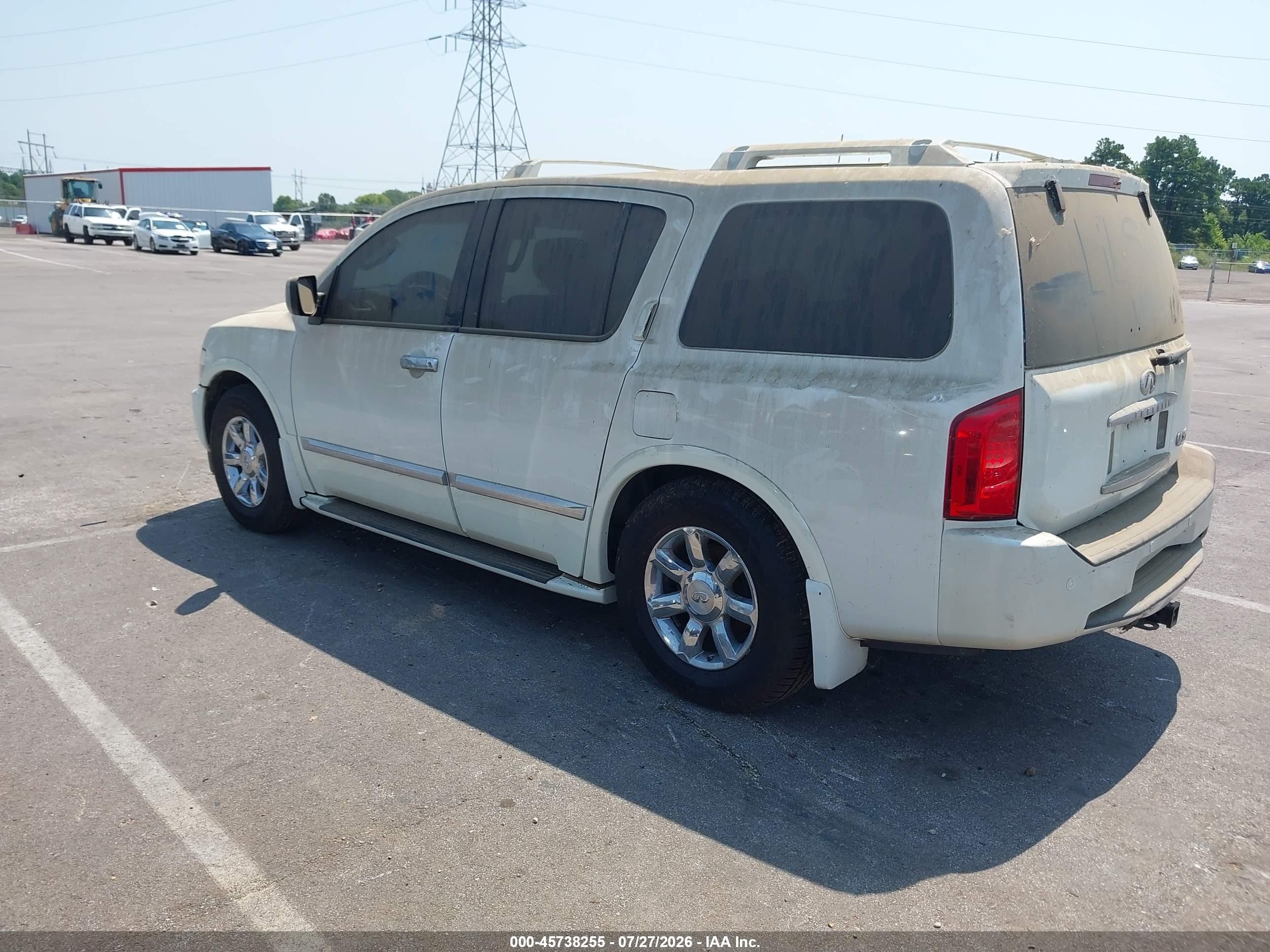 2007 Infiniti Qx56   White vin: 5N3AA08AX7N806636