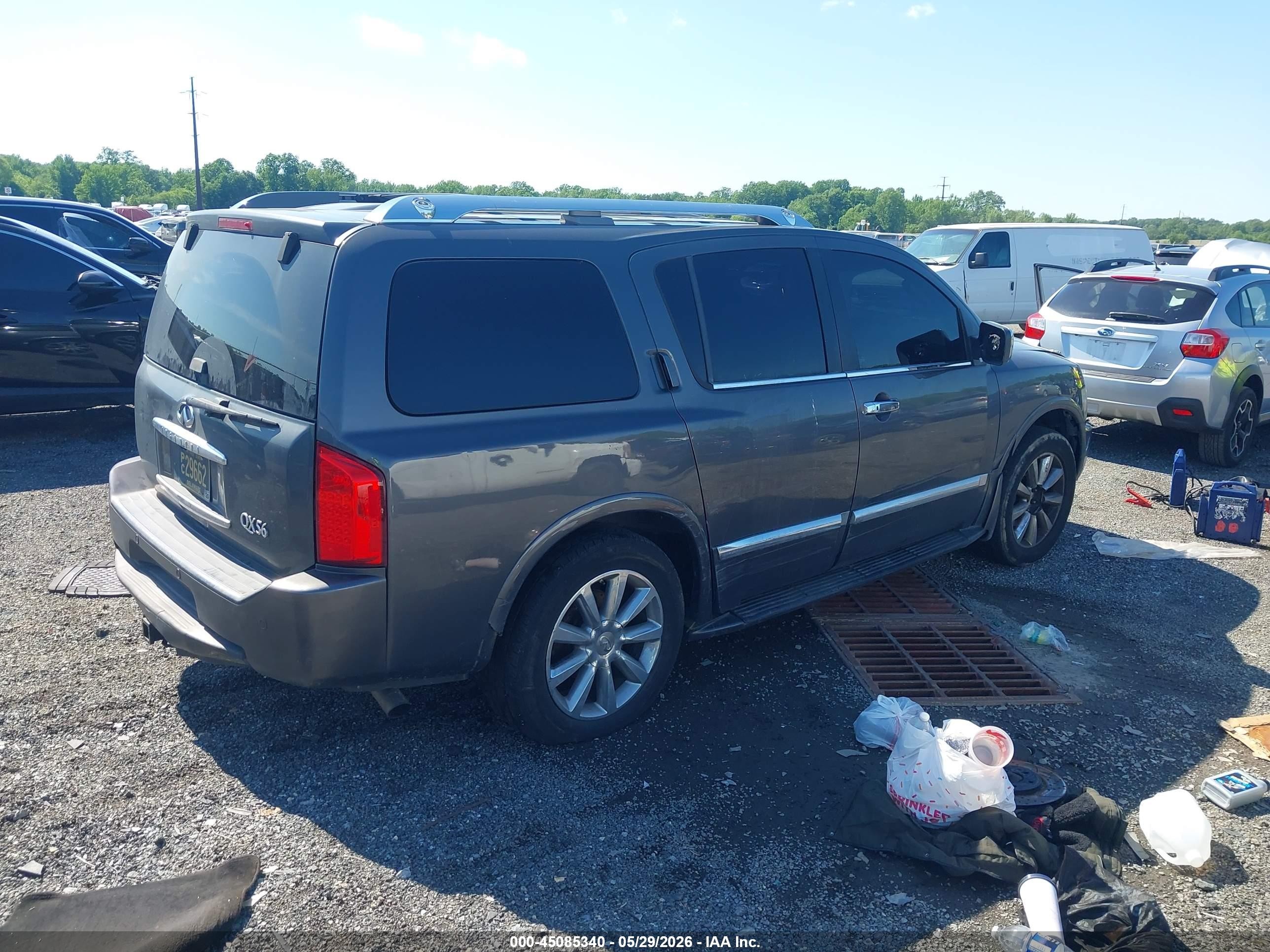 2008 Infiniti Qx56   Gray vin: 5N3AA08C18N905140