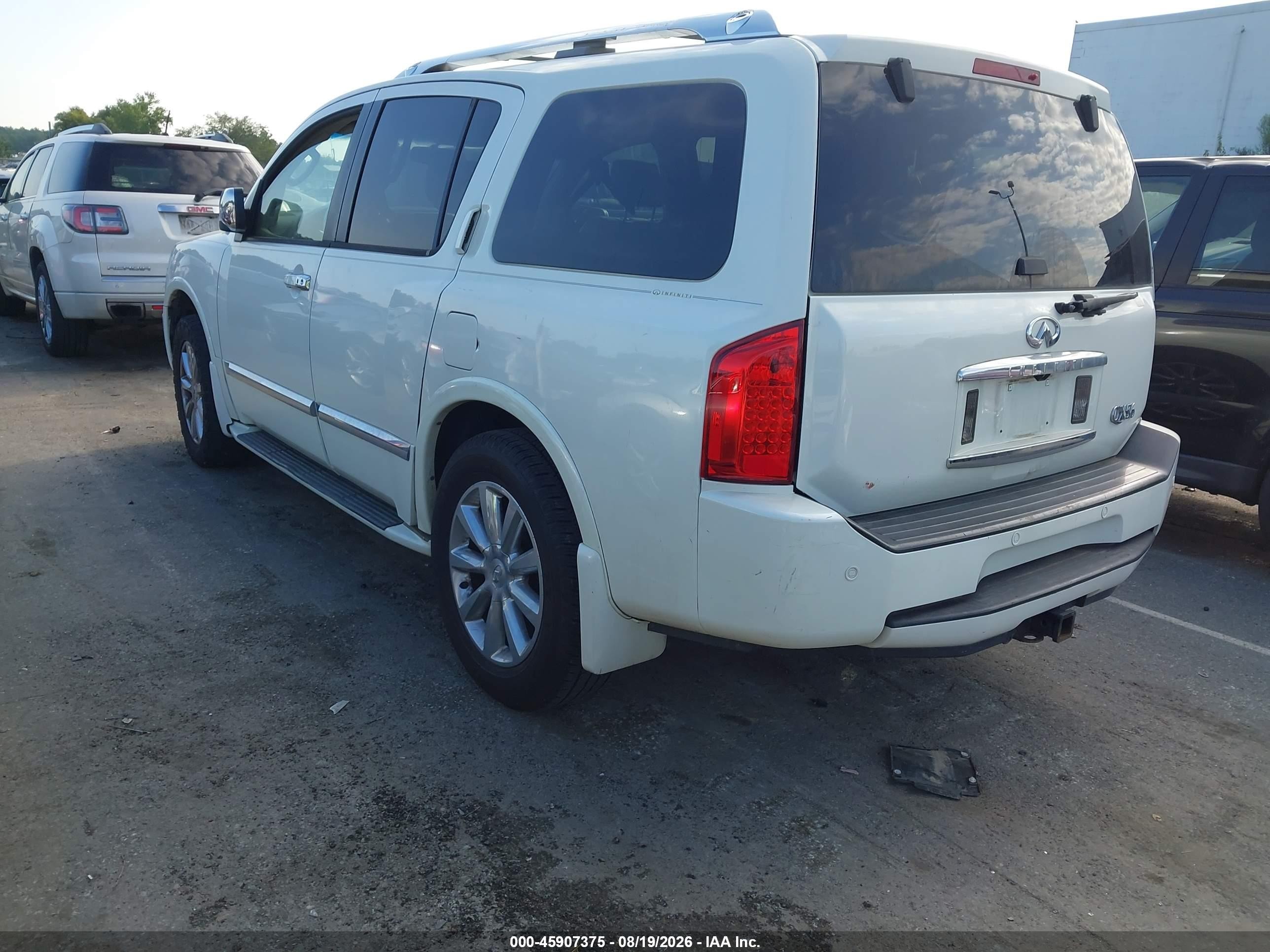 2008 Infiniti Qx56 White vin: 5N3AA08C28N901291