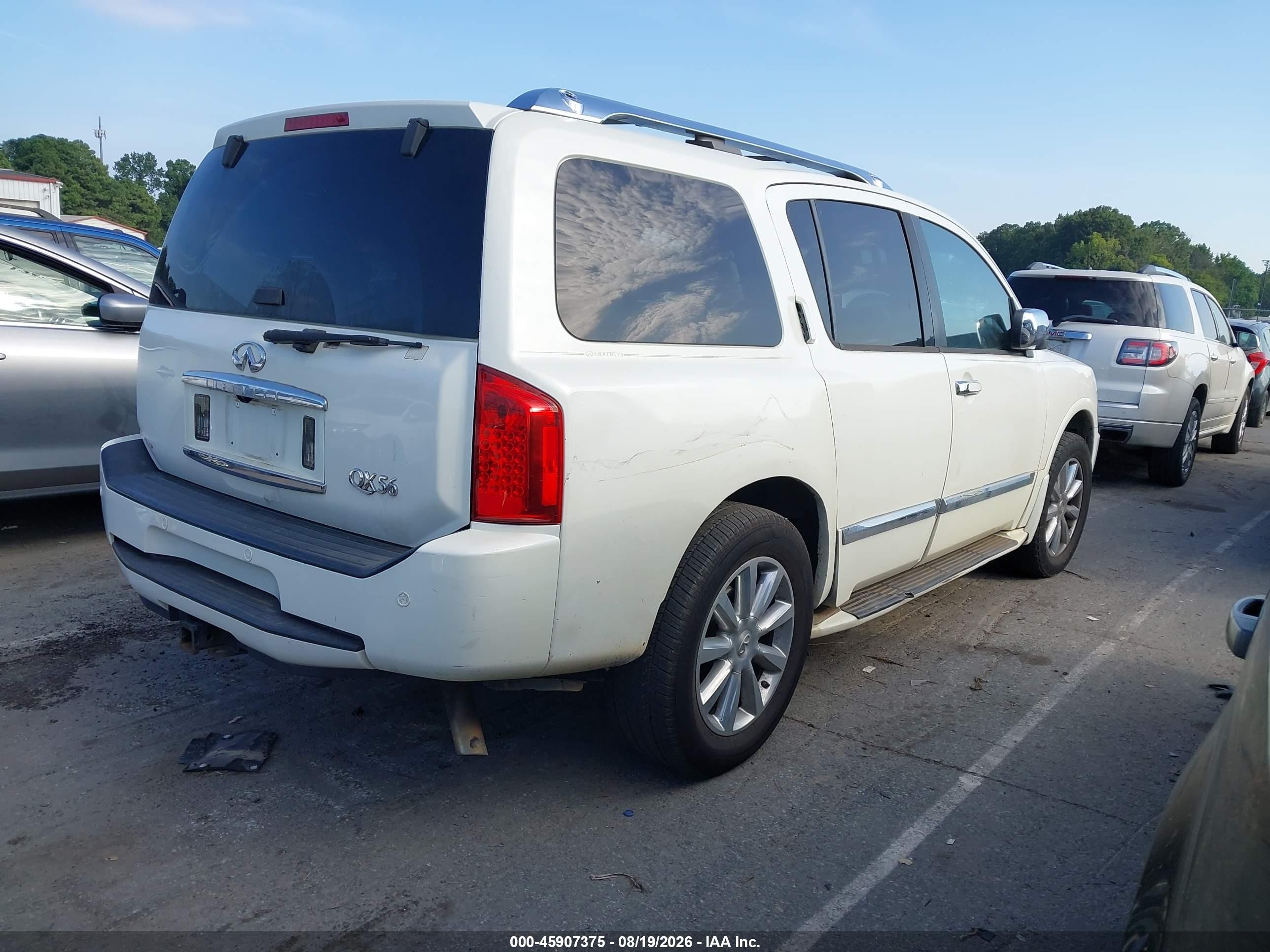 2008 Infiniti Qx56 White vin: 5N3AA08C28N901291