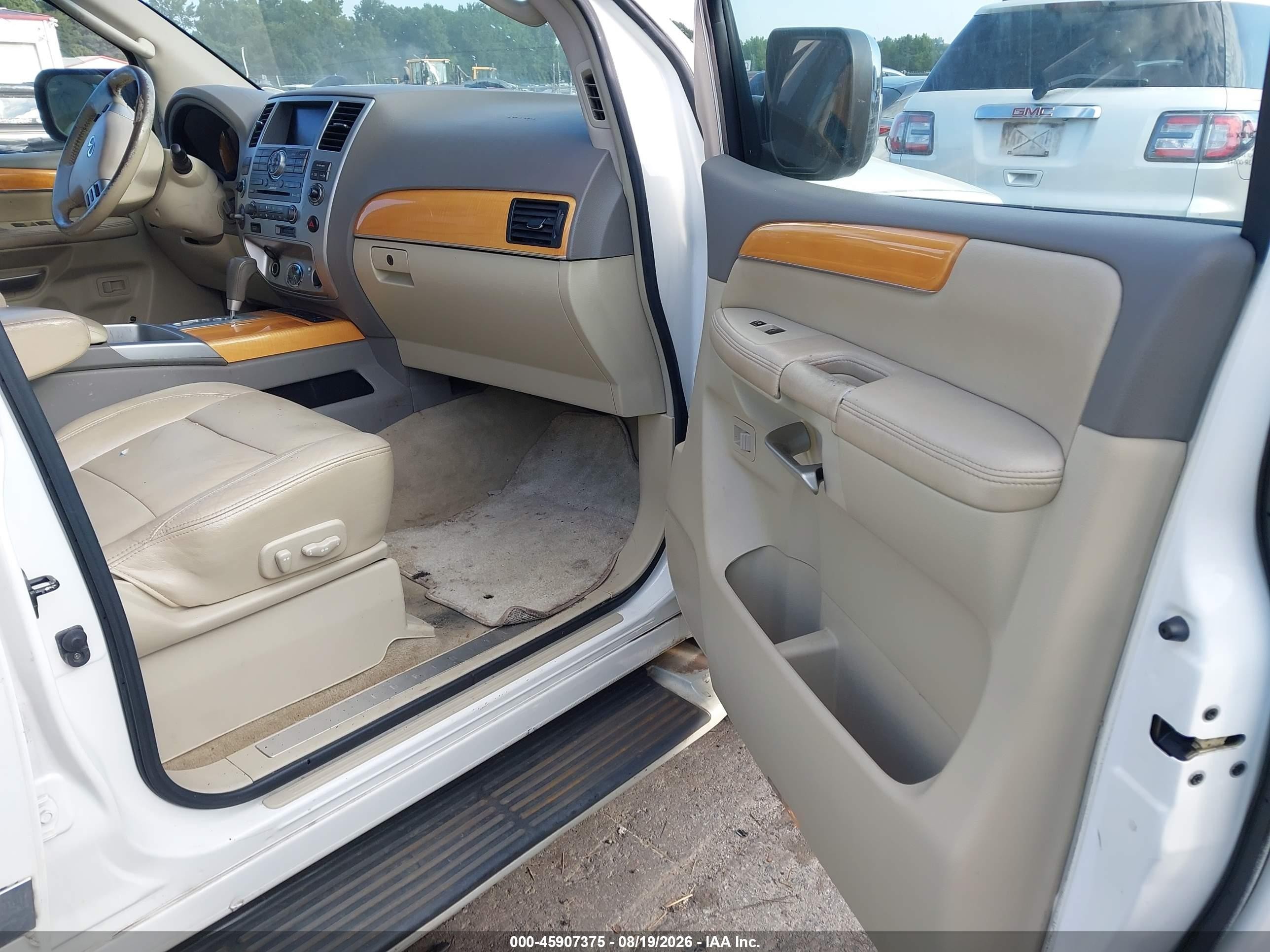2008 Infiniti Qx56 White vin: 5N3AA08C28N901291