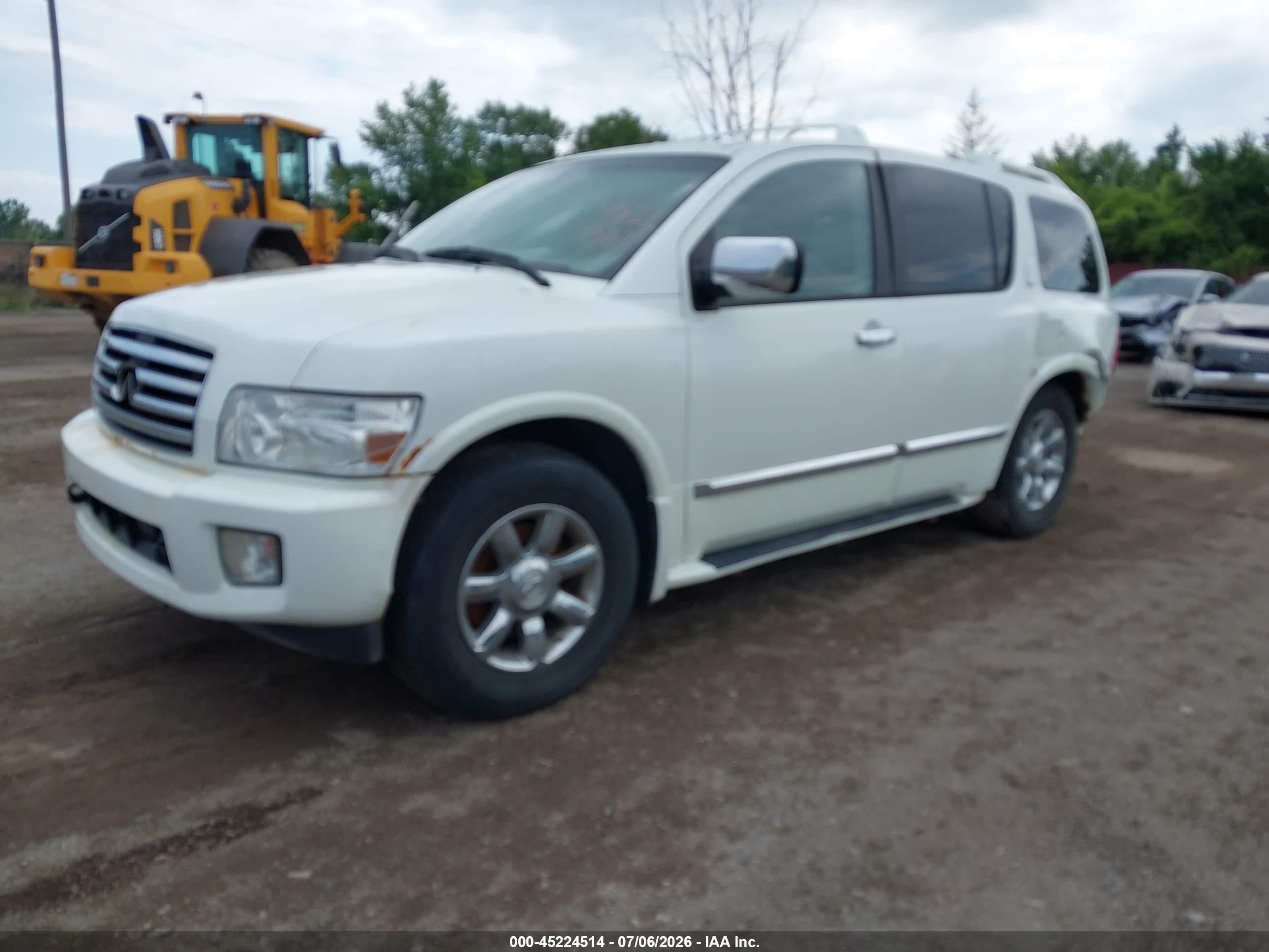 2007 Infiniti Qx56   White vin: 5N3AA08C37N803384
