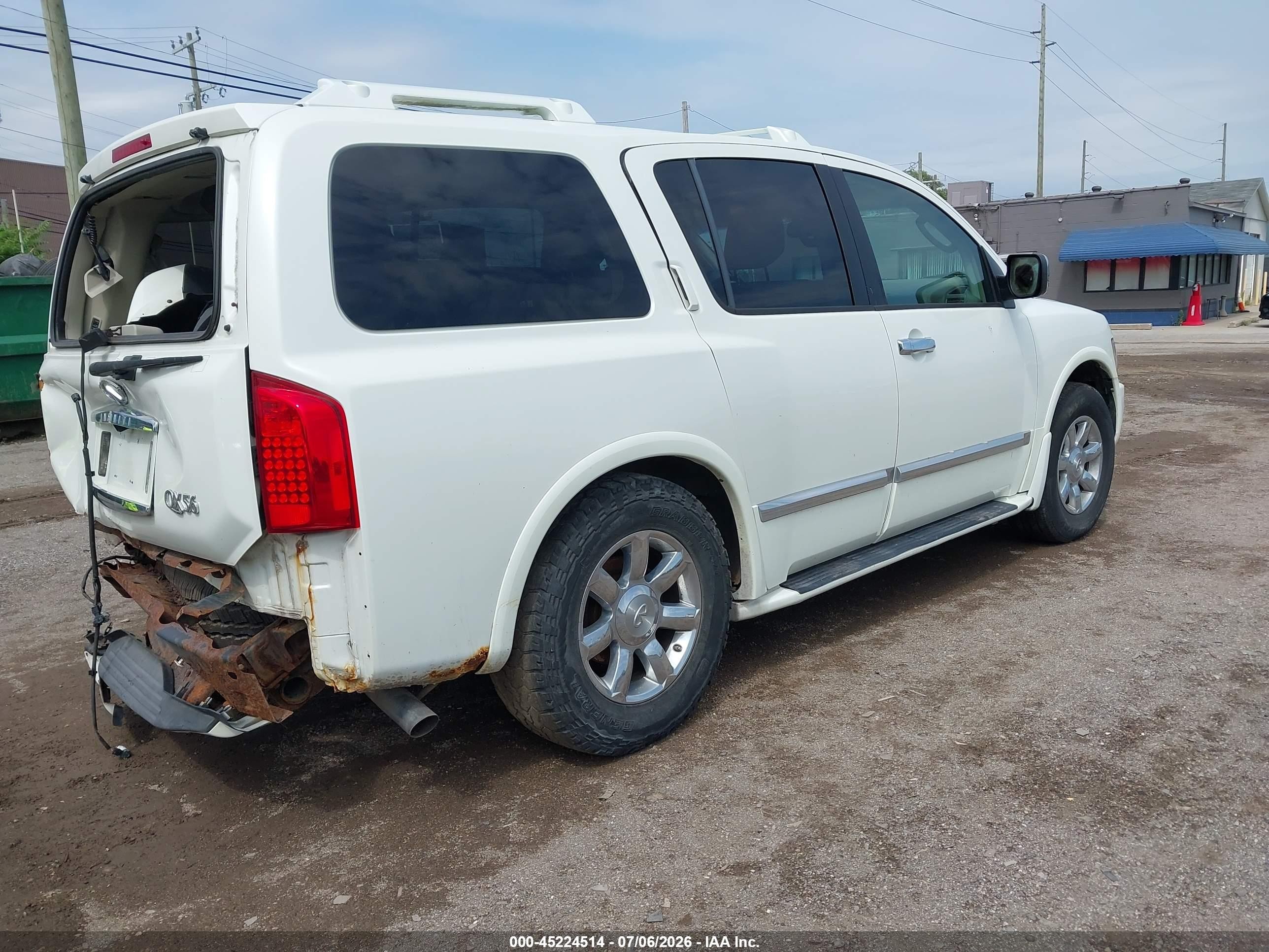 2007 Infiniti Qx56   White vin: 5N3AA08C37N803384