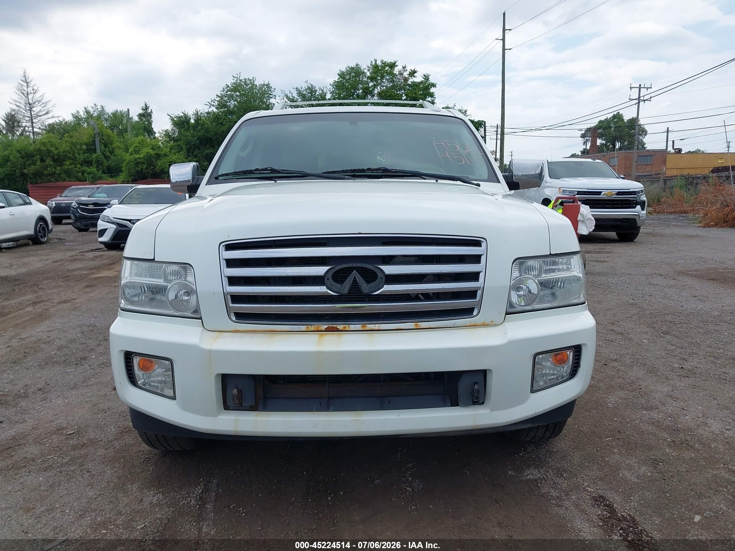 2007 Infiniti Qx56   White vin: 5N3AA08C37N803384