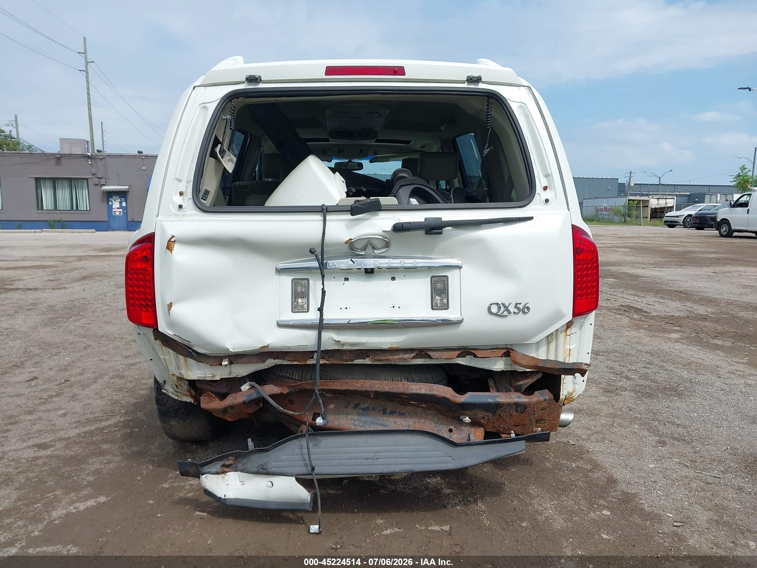 2007 Infiniti Qx56   White vin: 5N3AA08C37N803384