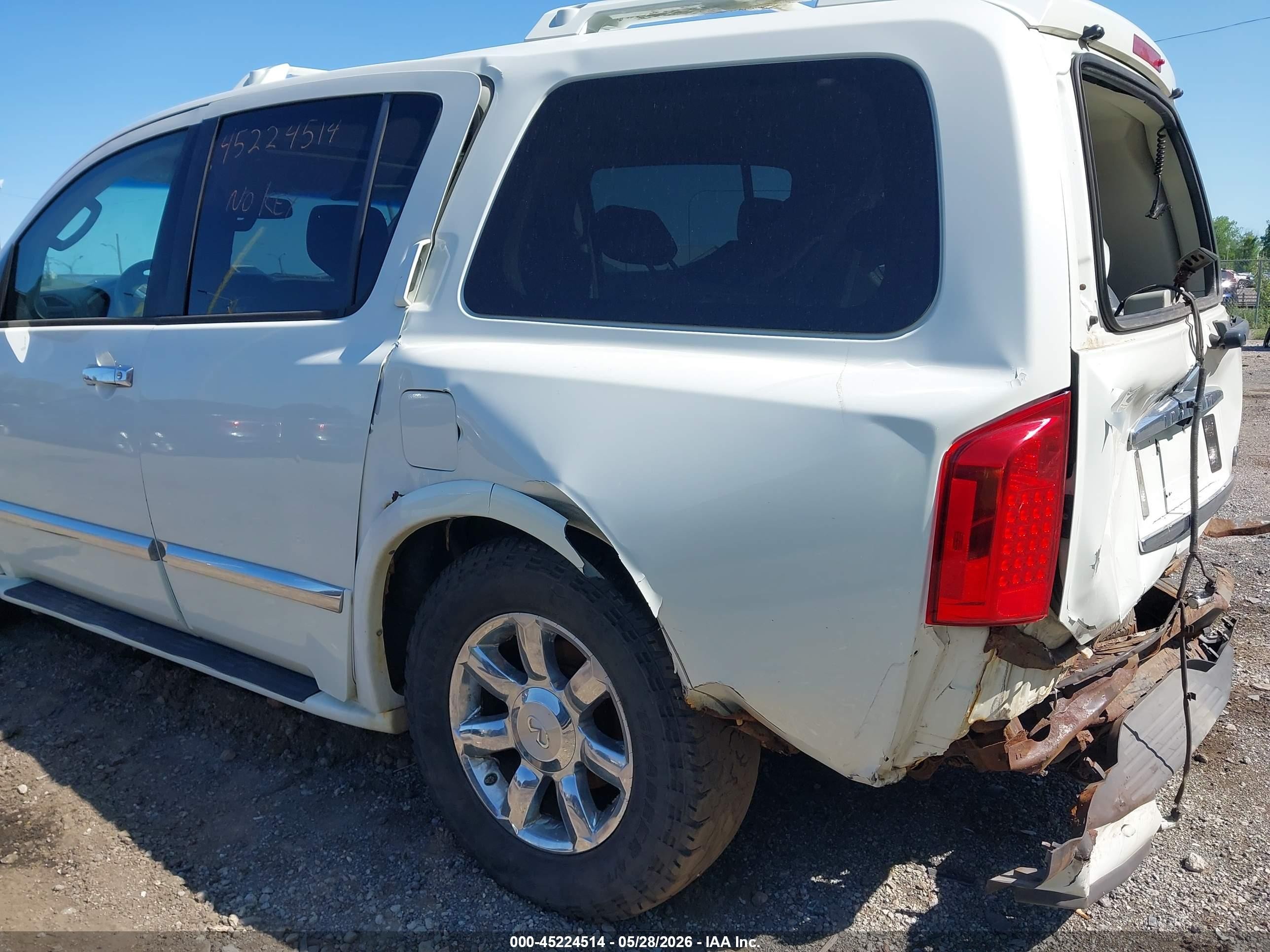 2007 Infiniti Qx56   White vin: 5N3AA08C37N803384