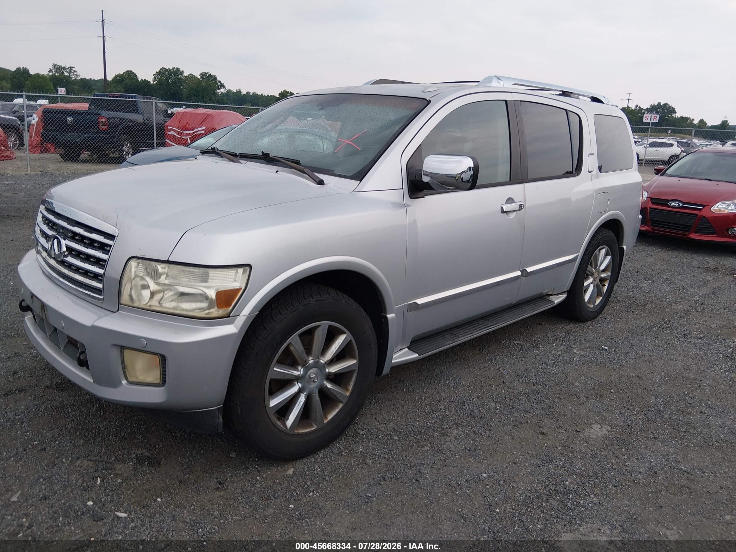 2008 Infiniti Qx56 Серебряный vin: 5N3AA08C48N910946