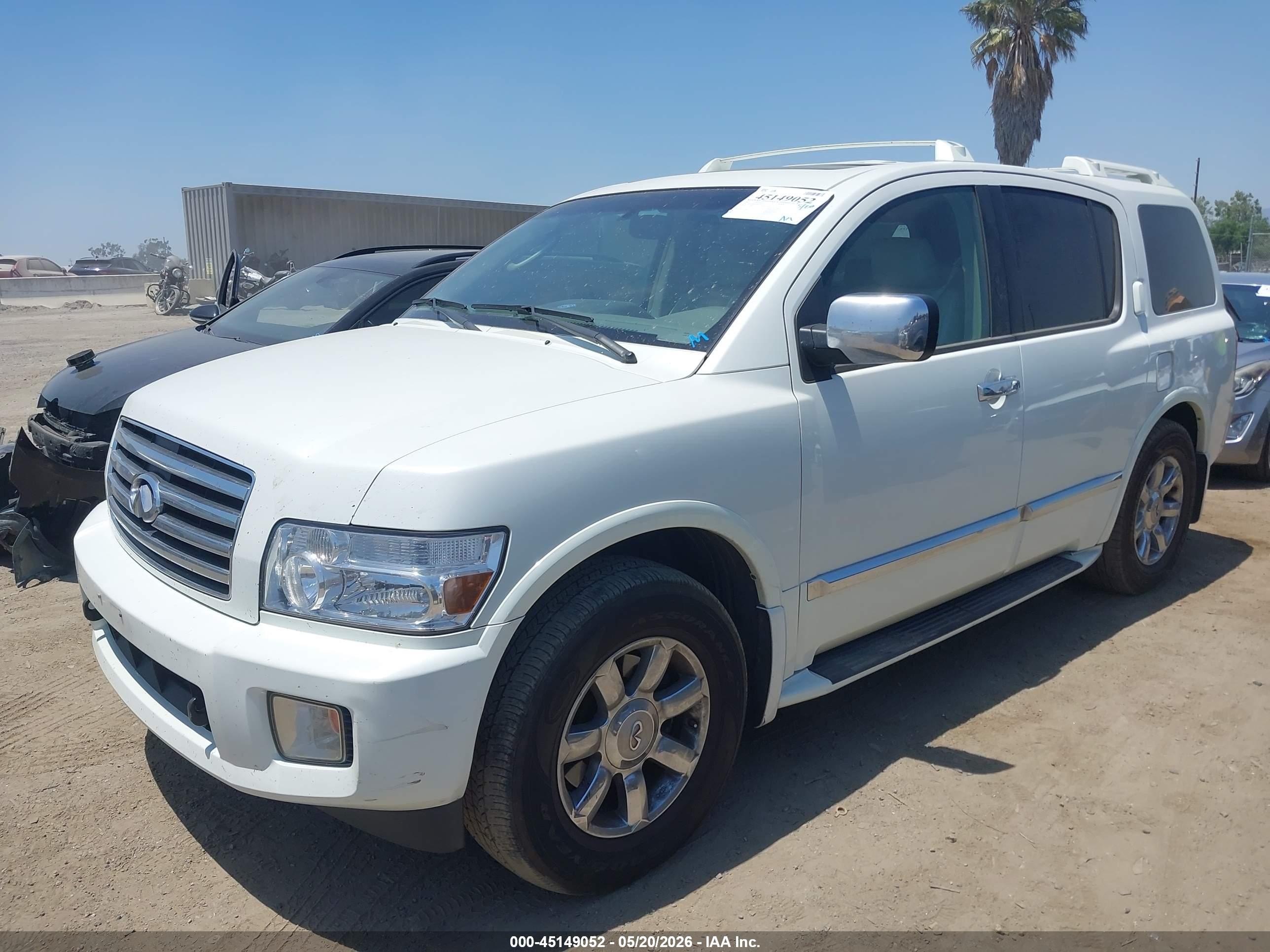 2007 Infiniti Qx56   White vin: 5N3AA08C67N803704