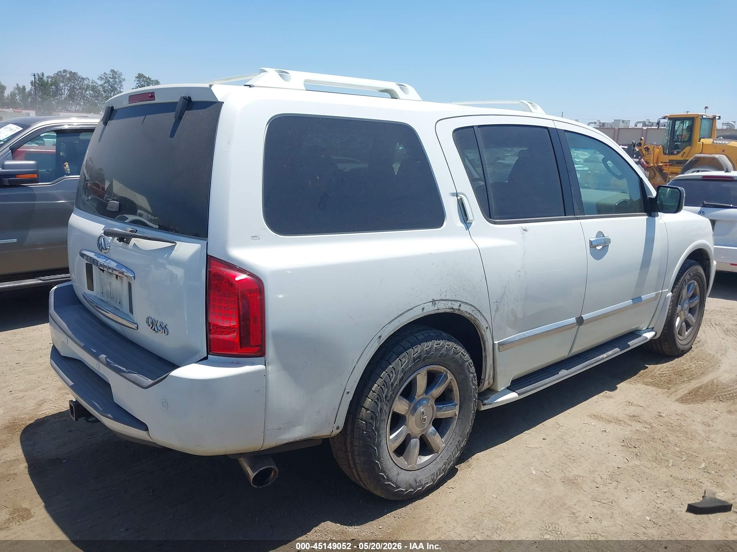 2007 Infiniti Qx56   White vin: 5N3AA08C67N803704