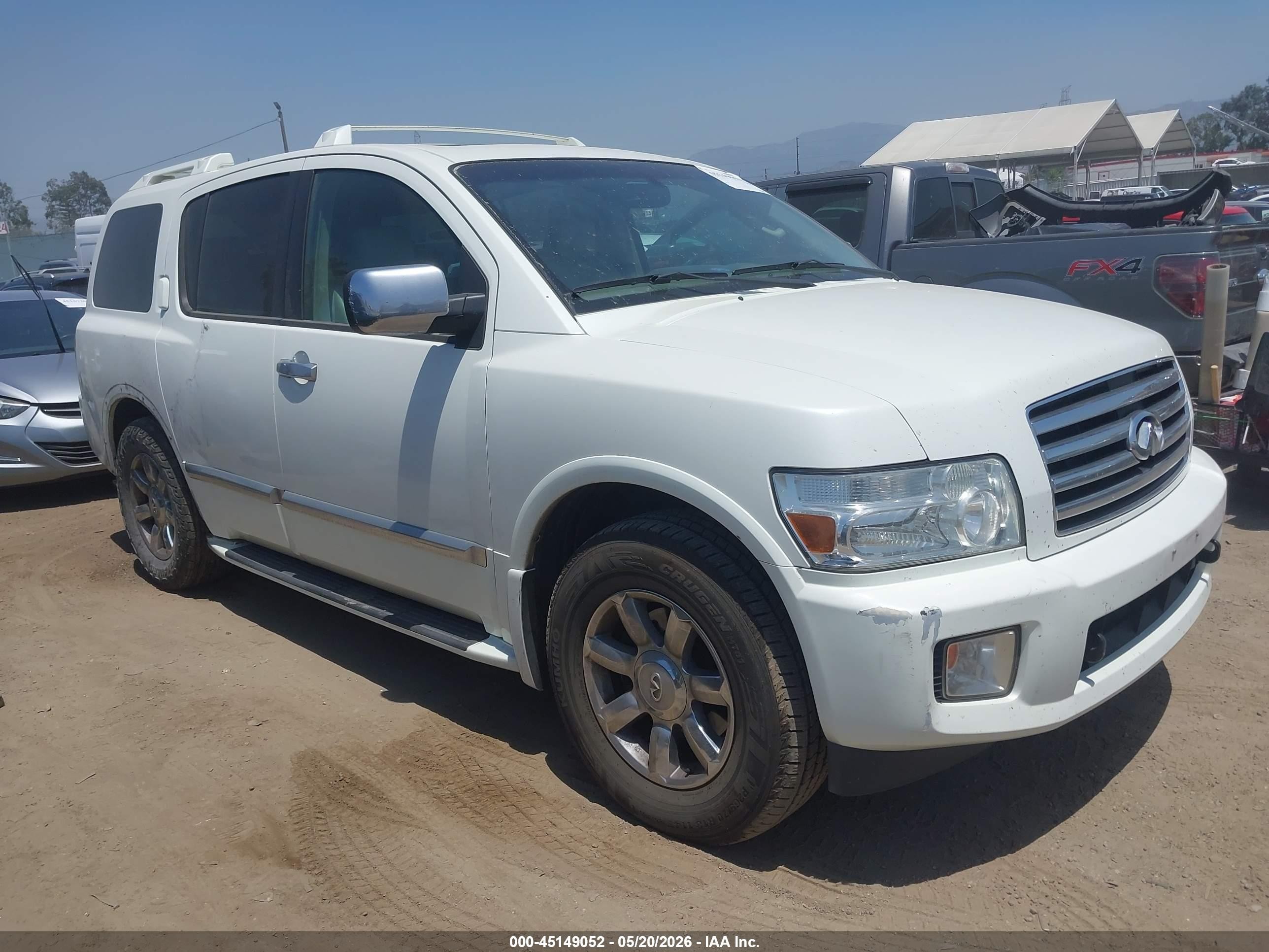 2007 Infiniti Qx56   White vin: 5N3AA08C67N803704