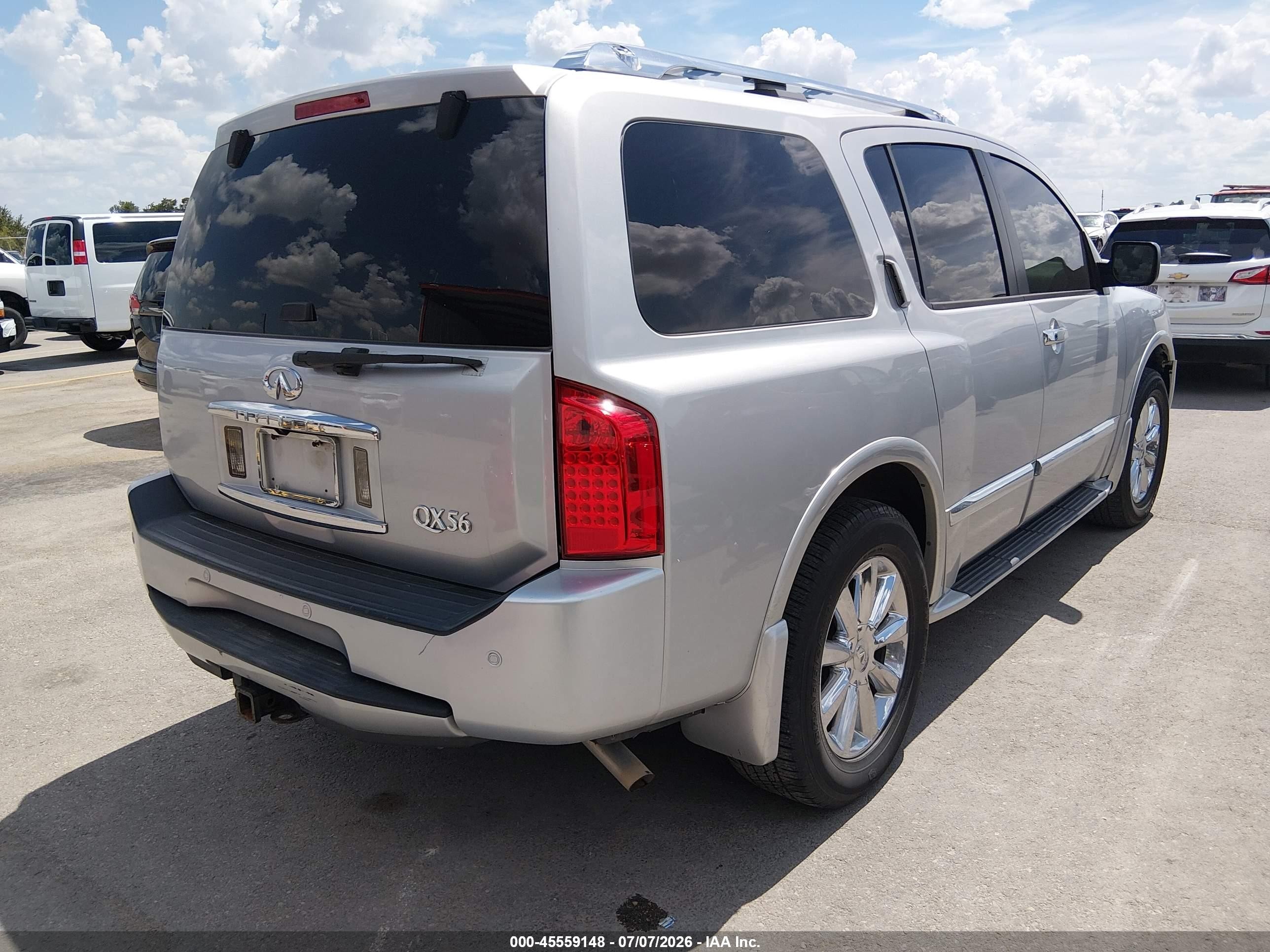 2008 Infiniti Qx56 Silver vin: 5N3AA08C78N901481