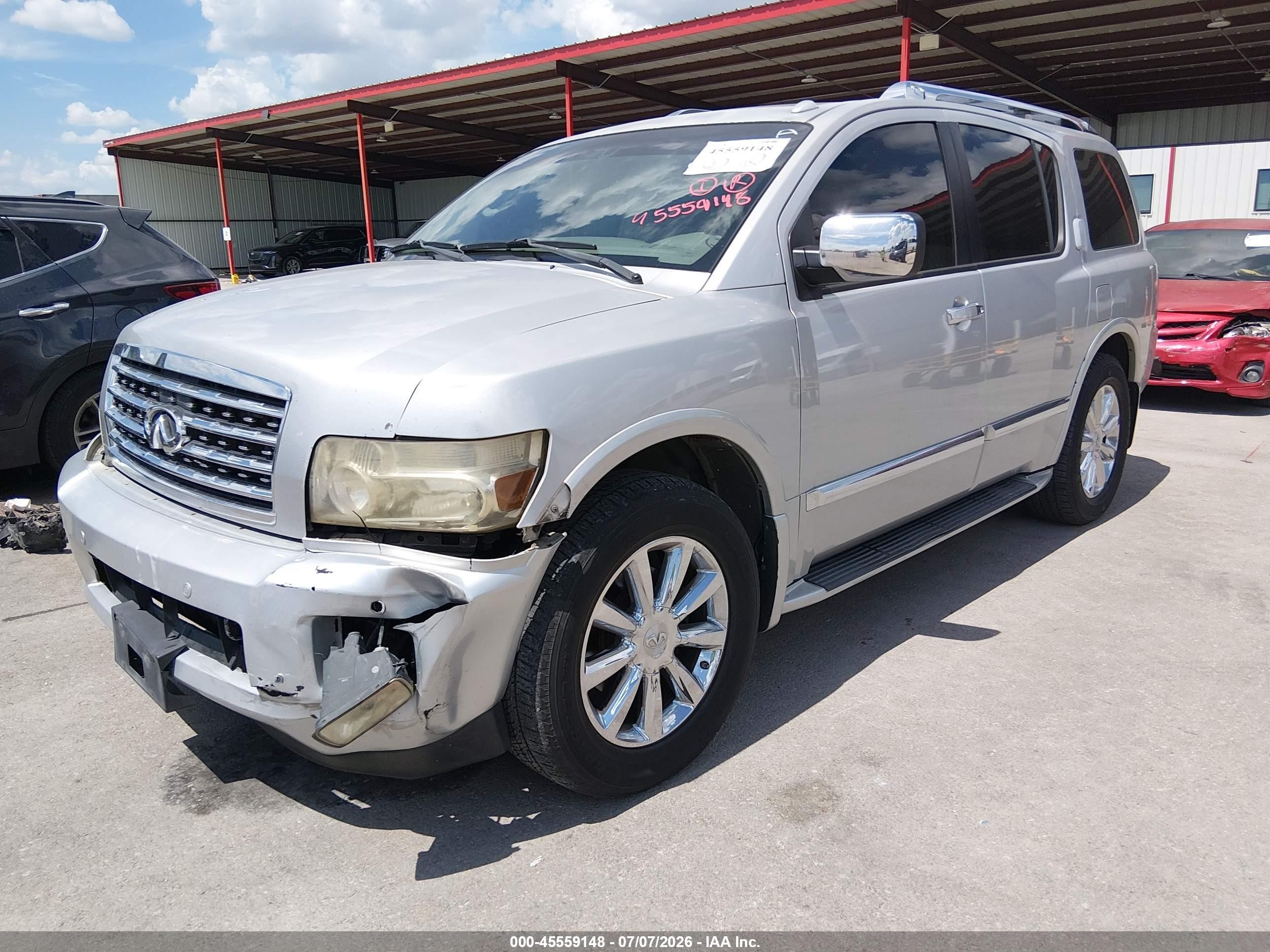 2008 Infiniti Qx56 Silver vin: 5N3AA08C78N901481