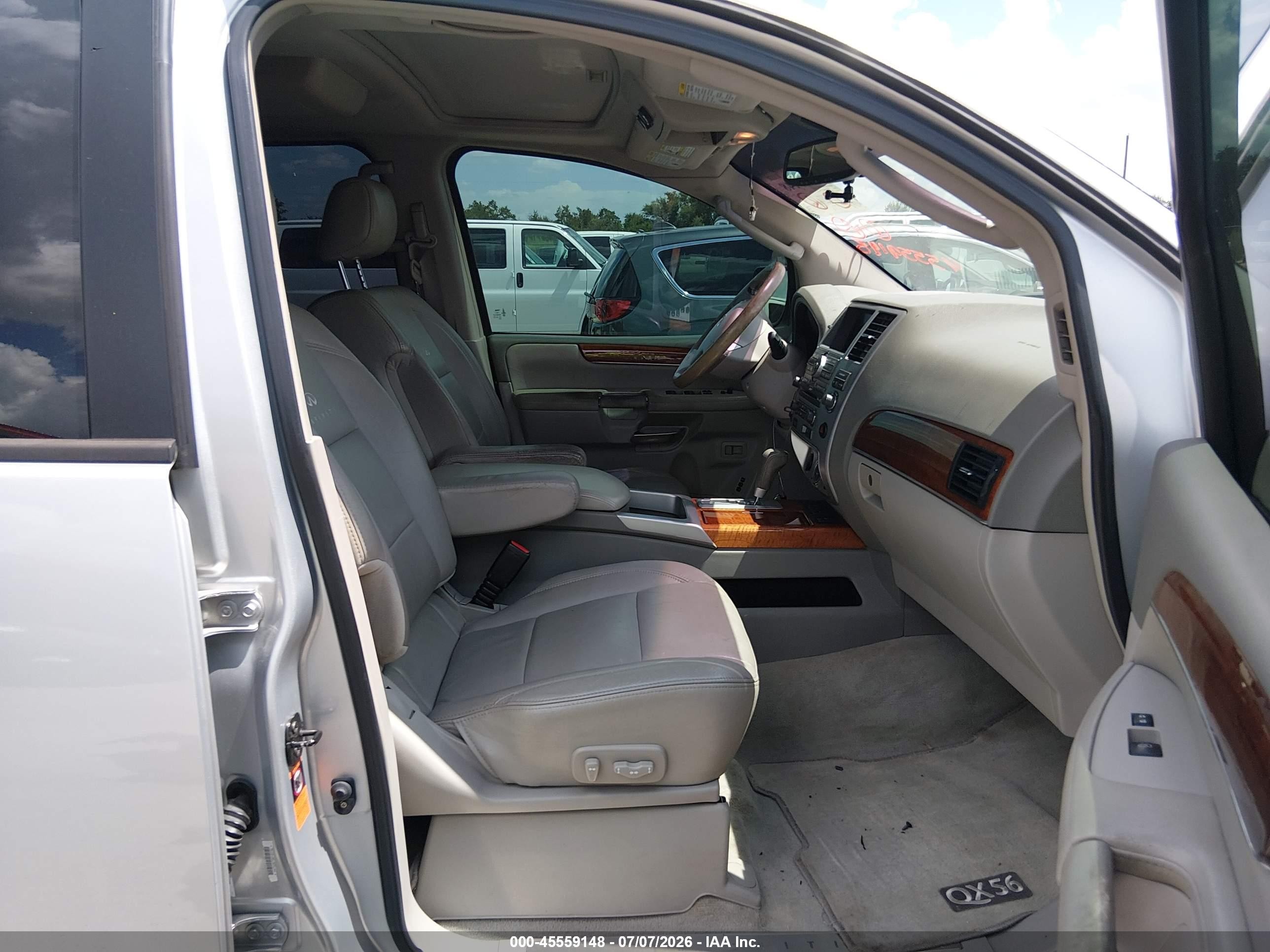 2008 Infiniti Qx56 Silver vin: 5N3AA08C78N901481