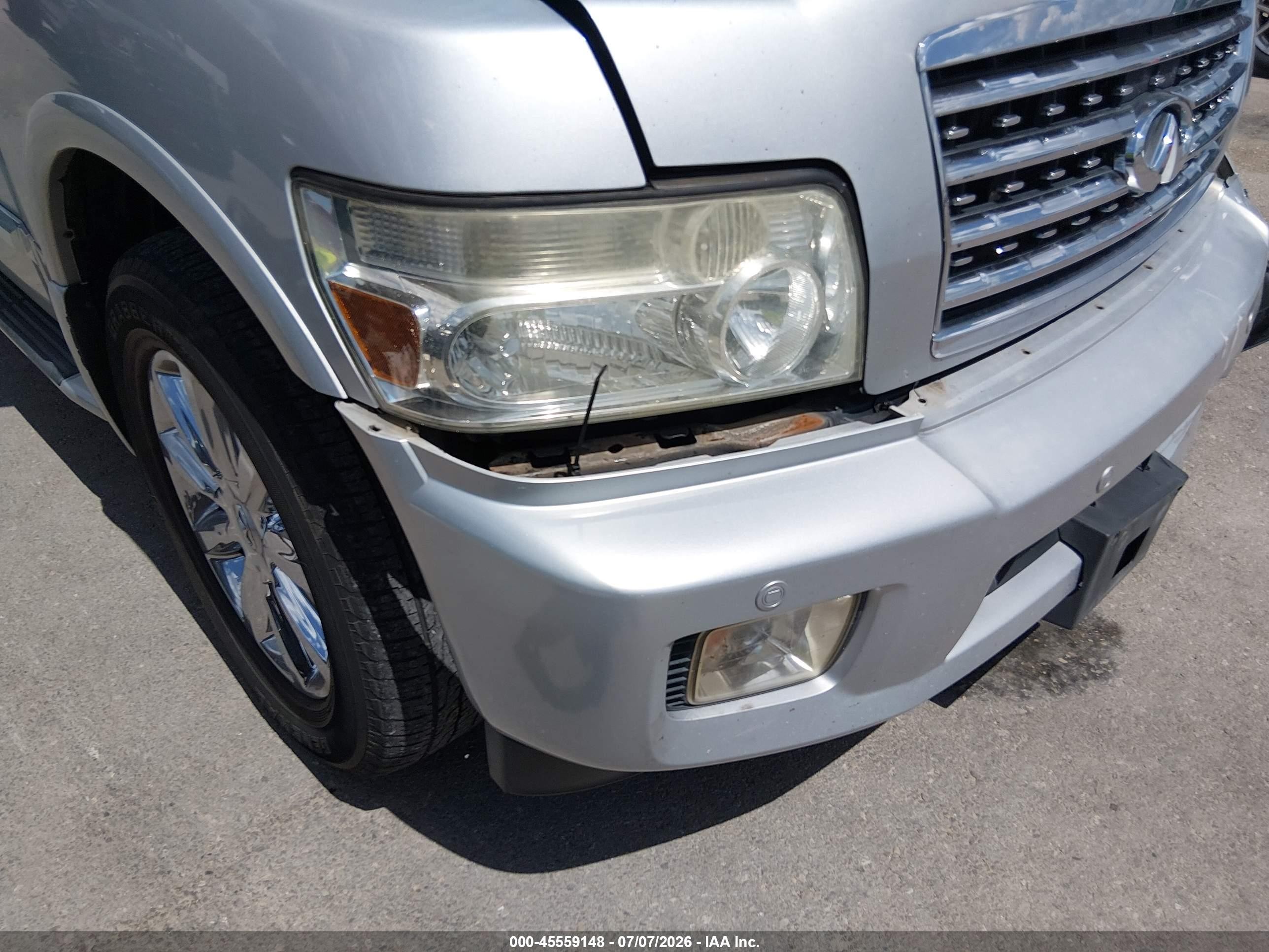 2008 Infiniti Qx56 Silver vin: 5N3AA08C78N901481