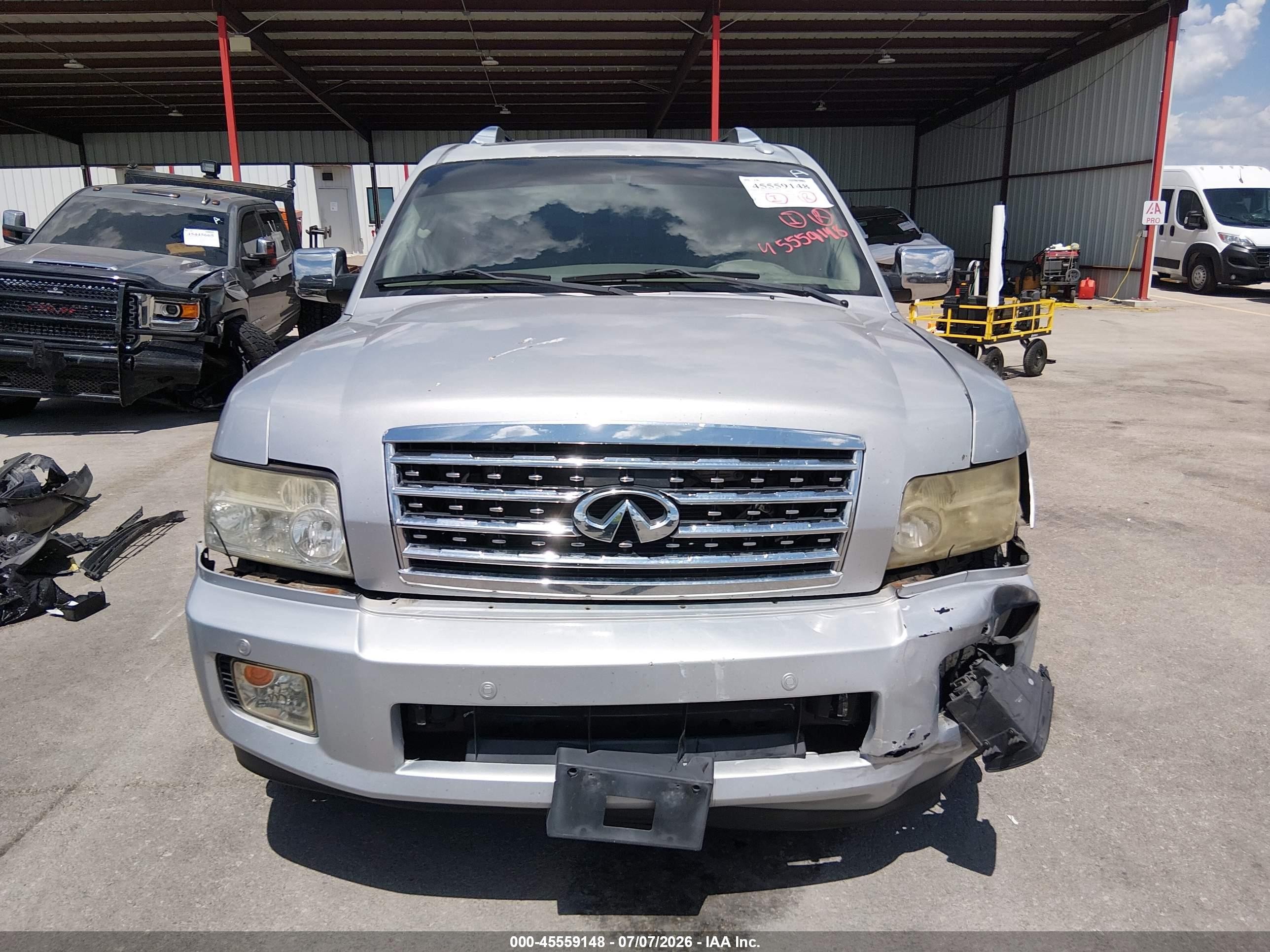 2008 Infiniti Qx56 Silver vin: 5N3AA08C78N901481