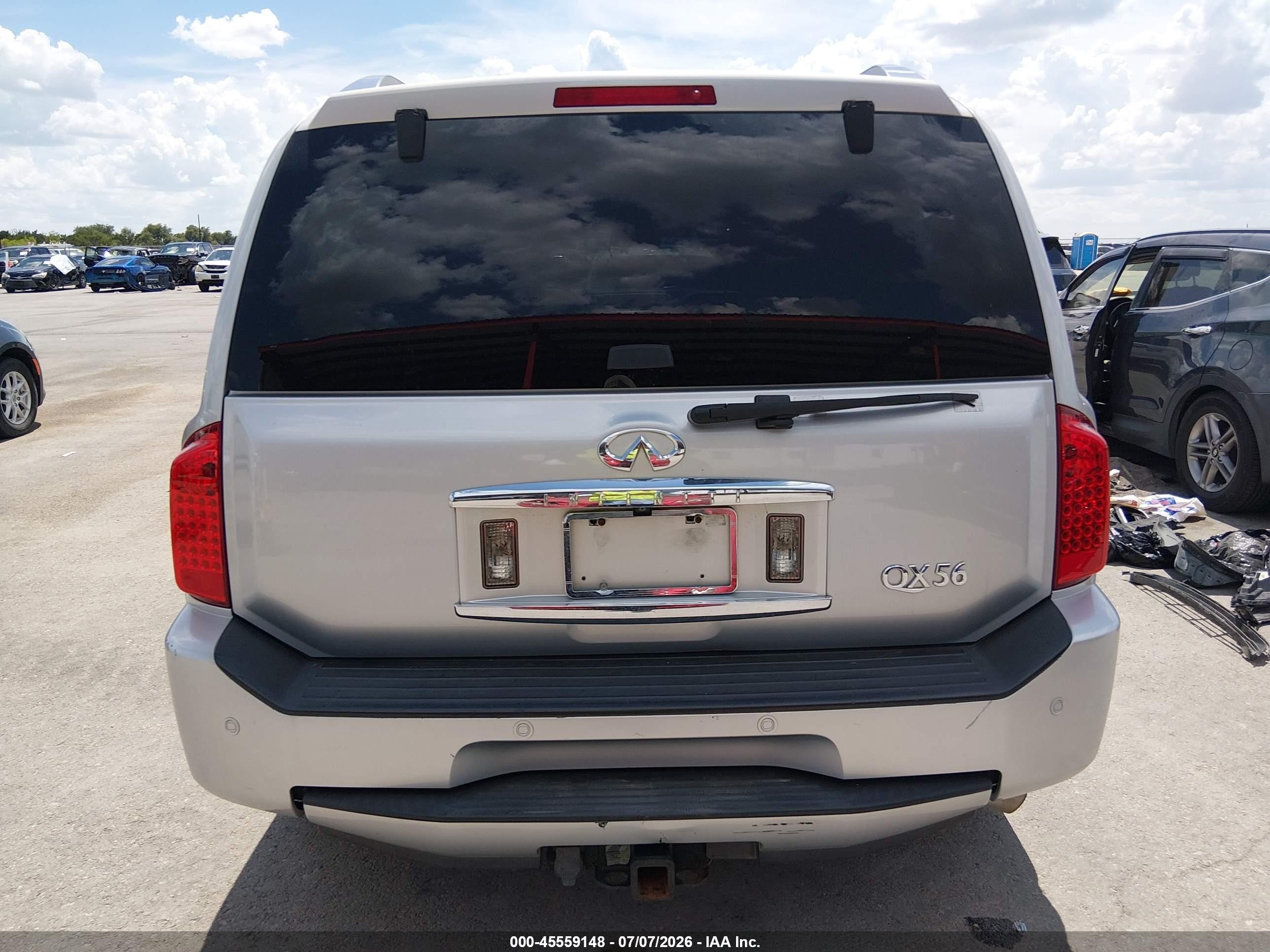 2008 Infiniti Qx56 Silver vin: 5N3AA08C78N901481