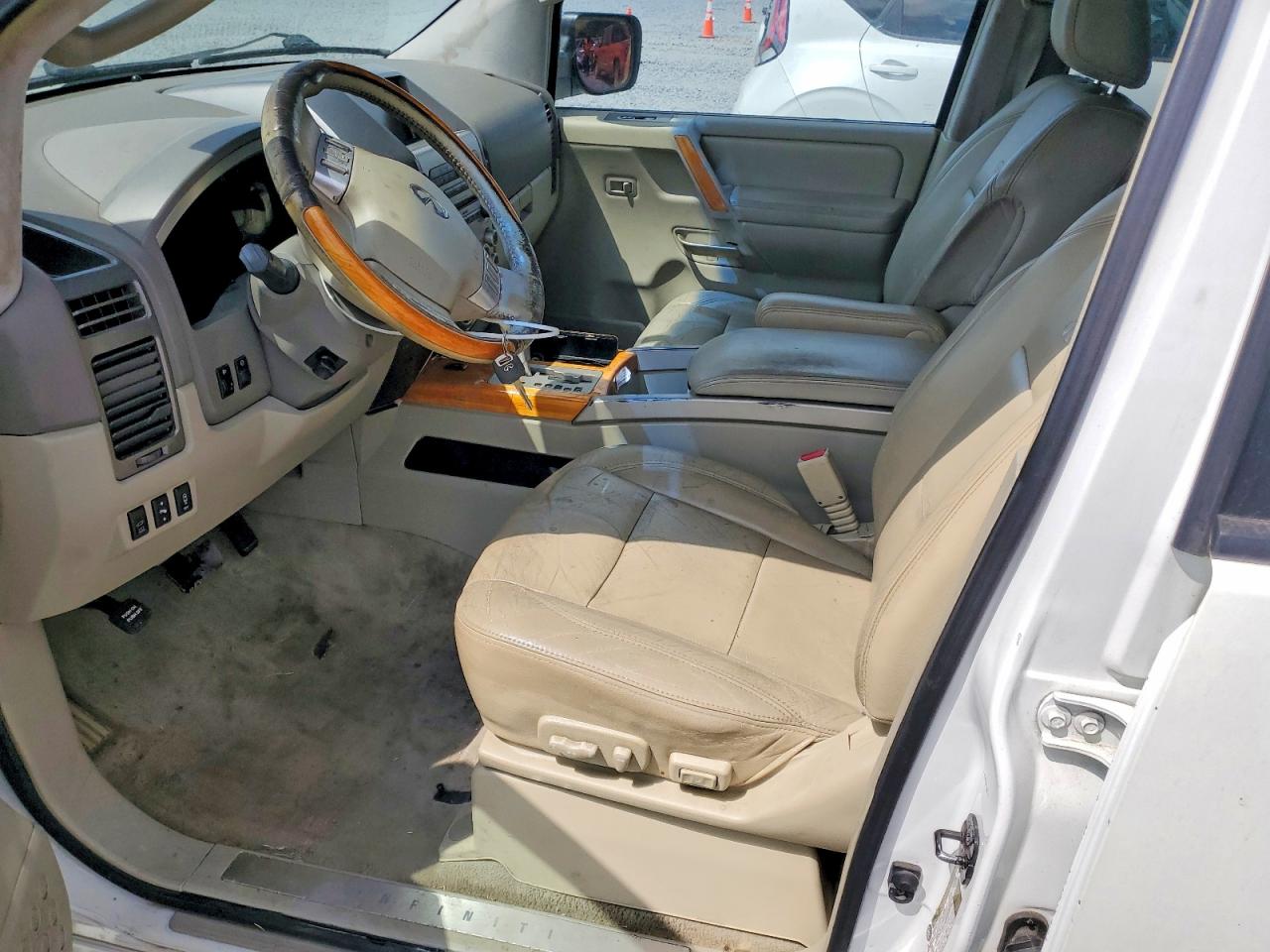 2007 Infiniti Qx56 Base White vin: 5N3AA08CX7N803558