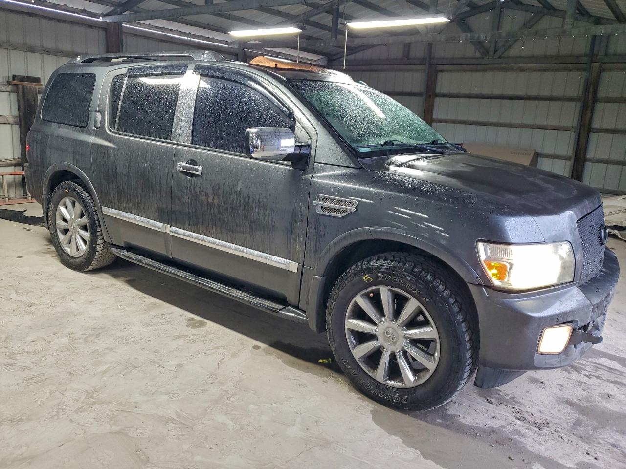 2008 Infiniti Qx56 Gray vin: 5N3AA08D38N901681